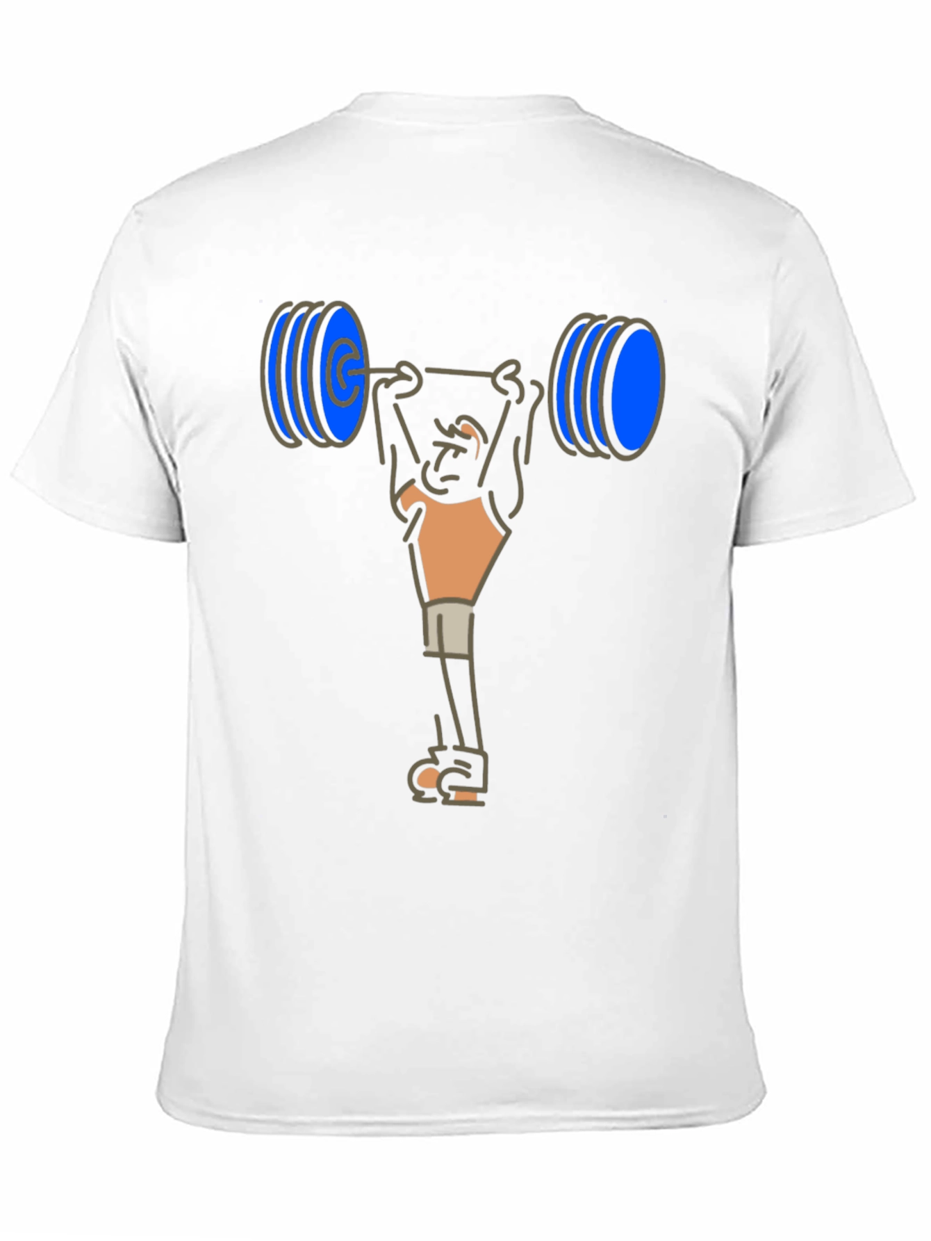 Weightlifter Cartoon T-Shirt - Black Cotton Tee