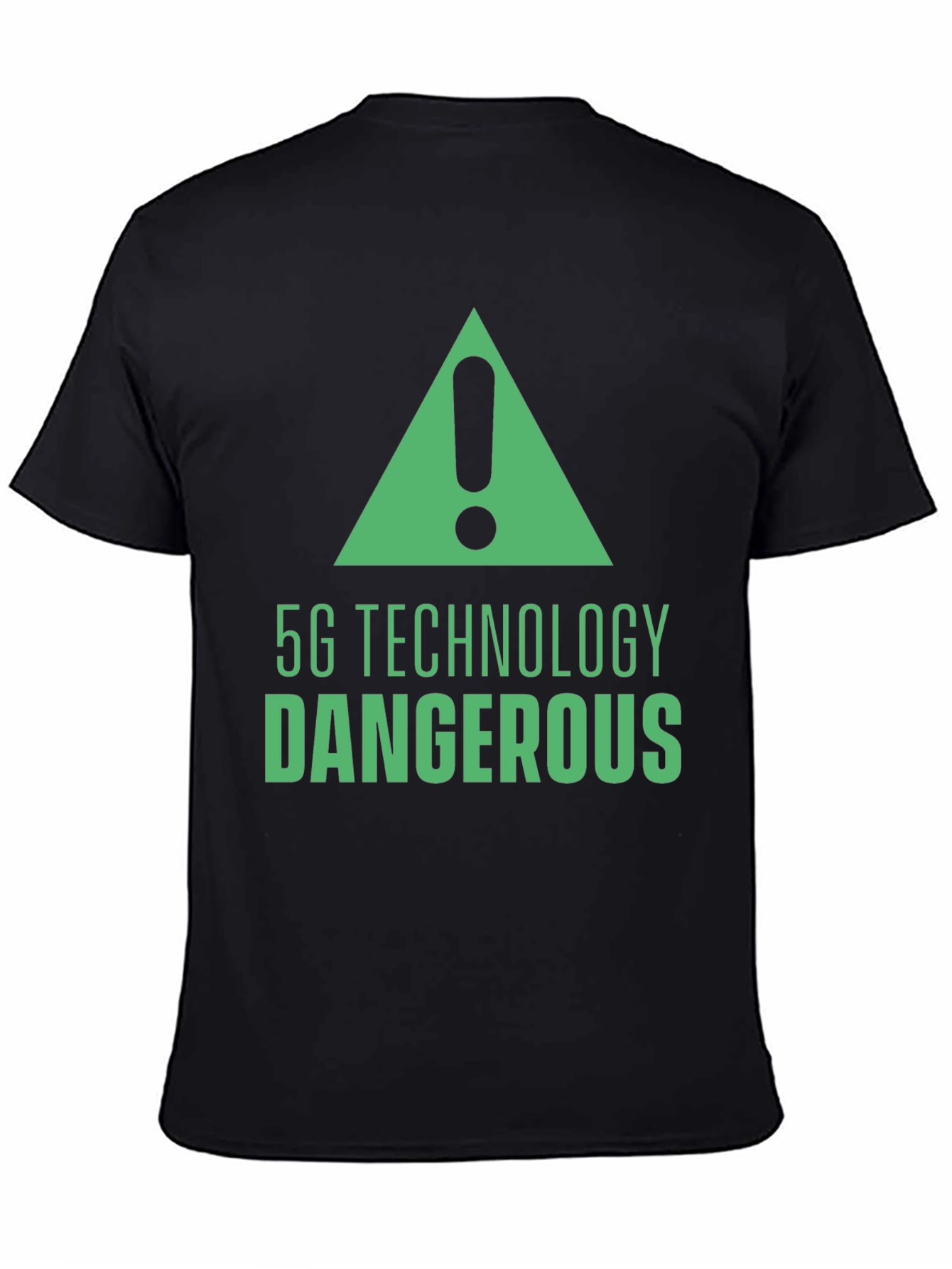 5G Technology Dangerous Graphic Tee - Black T-Shirt