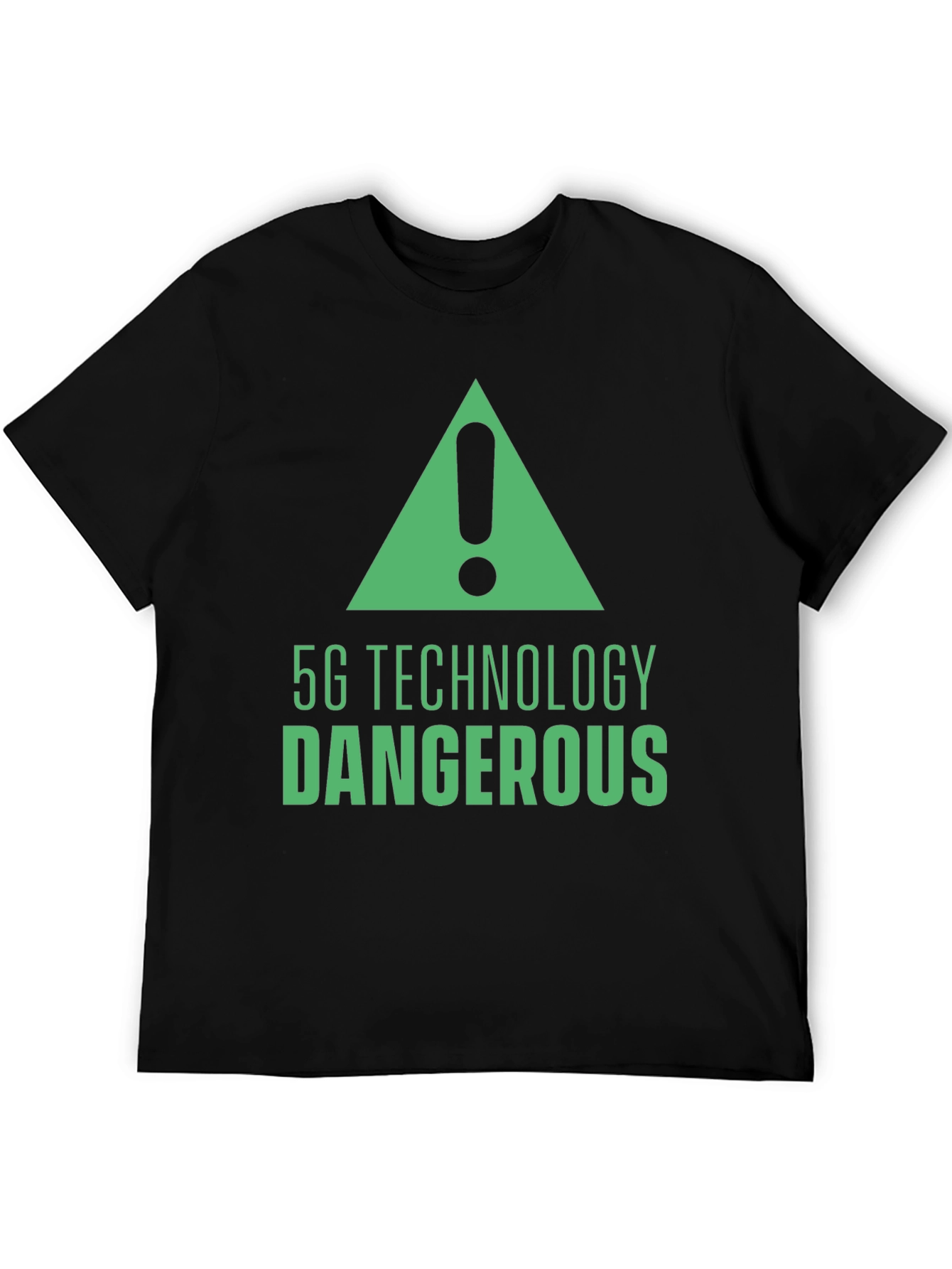 5G Technology Dangerous Graphic Tee - Black T-Shirt