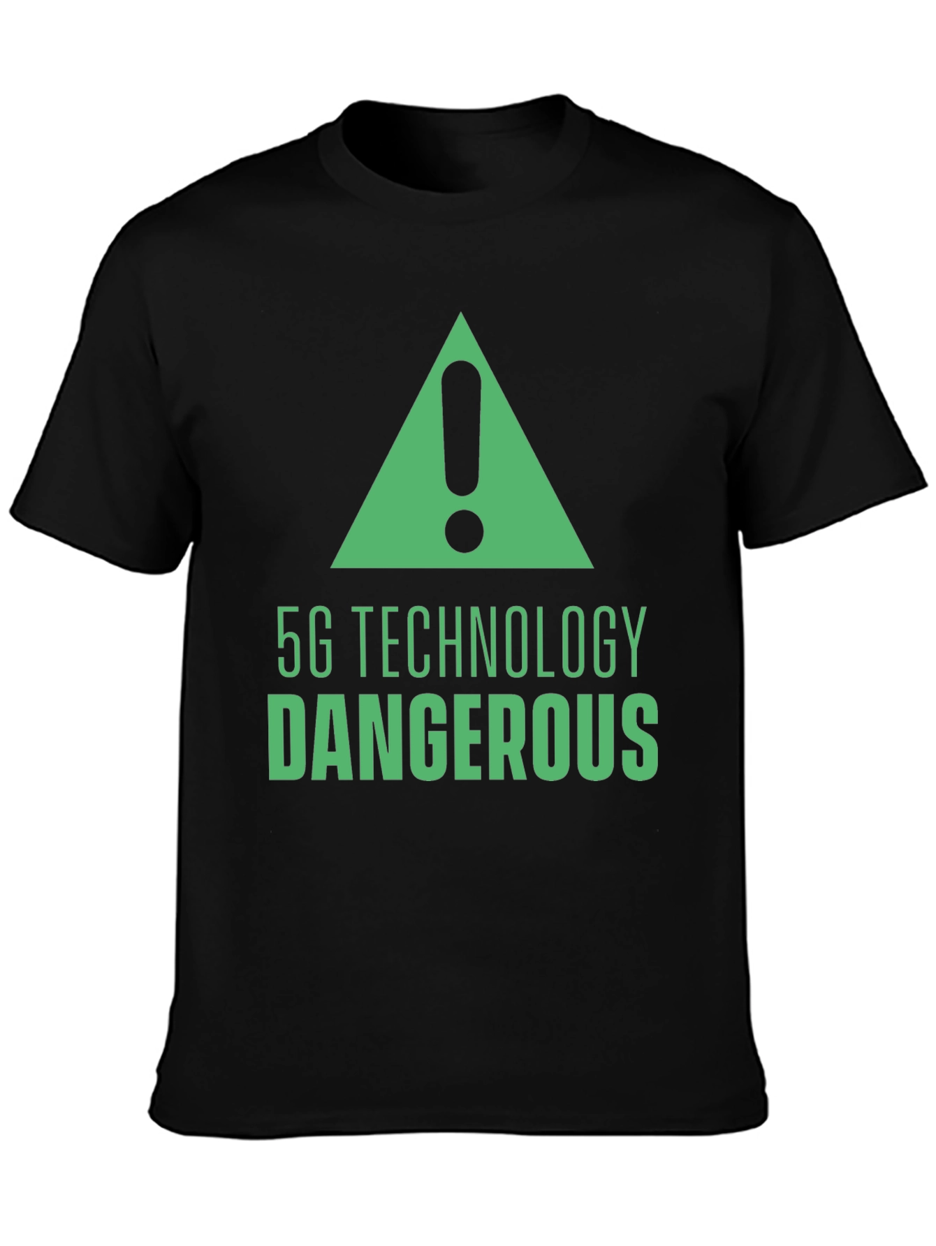 5G Technology Dangerous Graphic Tee - Black T-Shirt