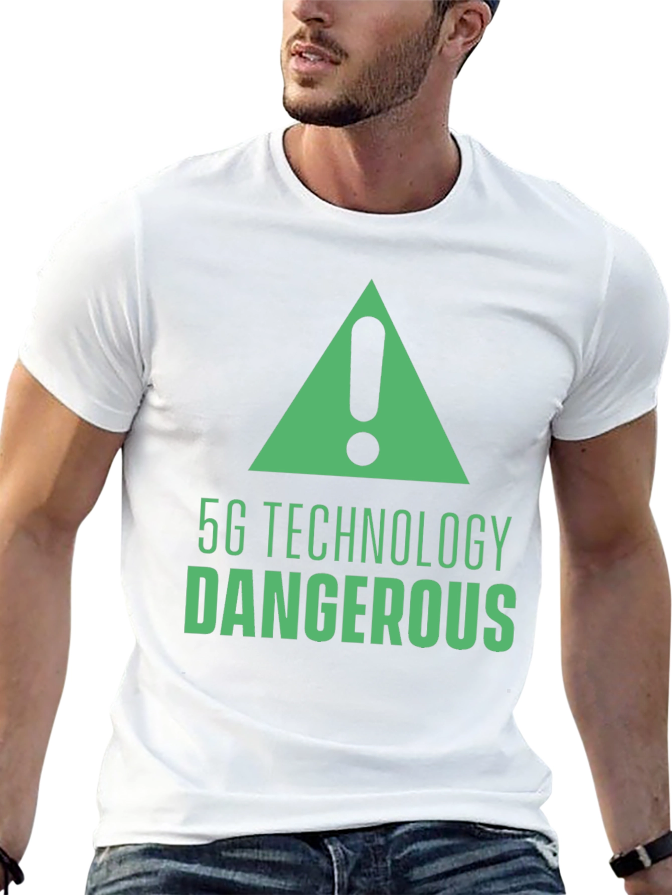 5G Technology Dangerous Graphic Tee - Black T-Shirt