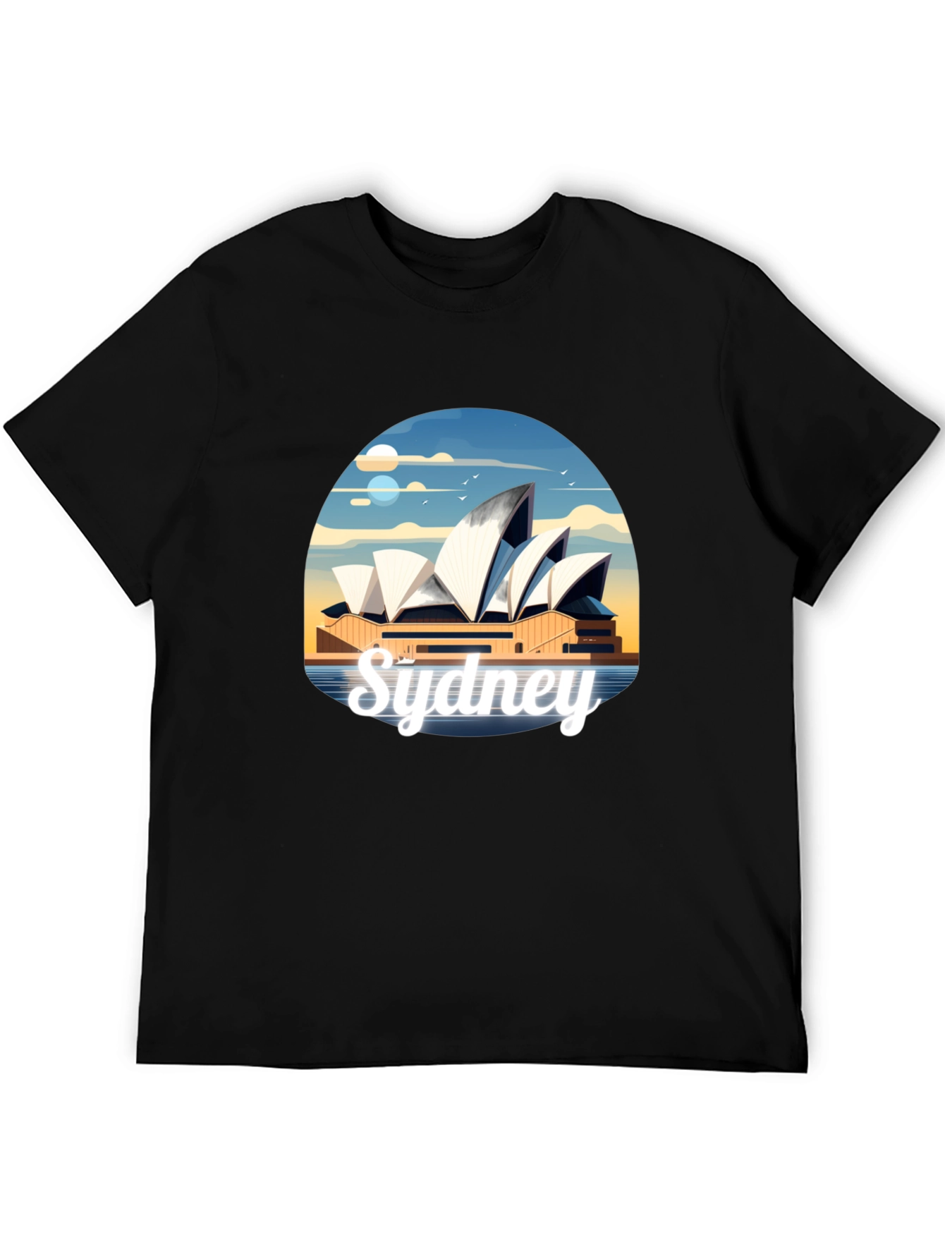 Sydney Opera House Graphic Tee - Black Cotton T-Shirt
