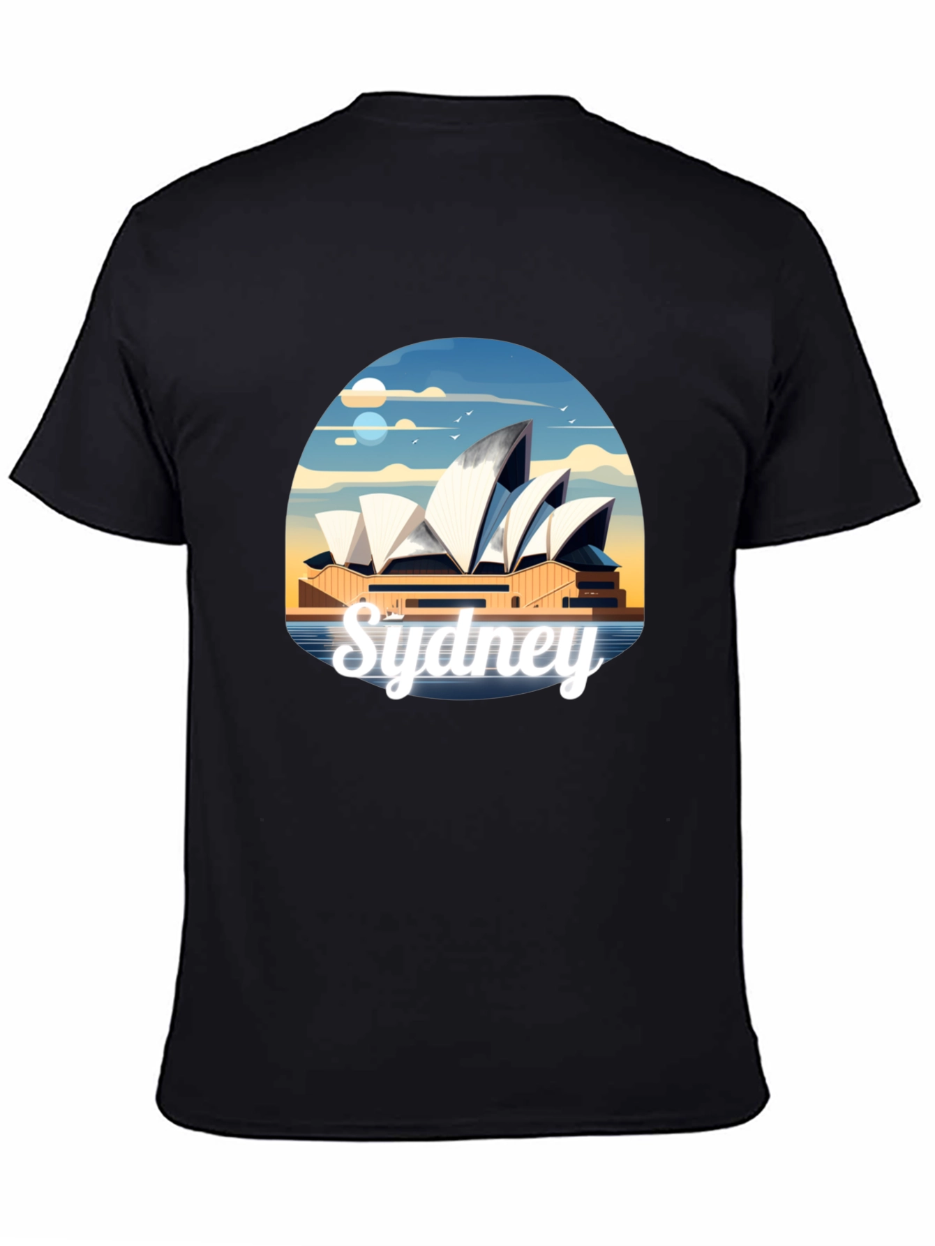 Sydney Opera House Graphic Tee - Black Cotton T-Shirt