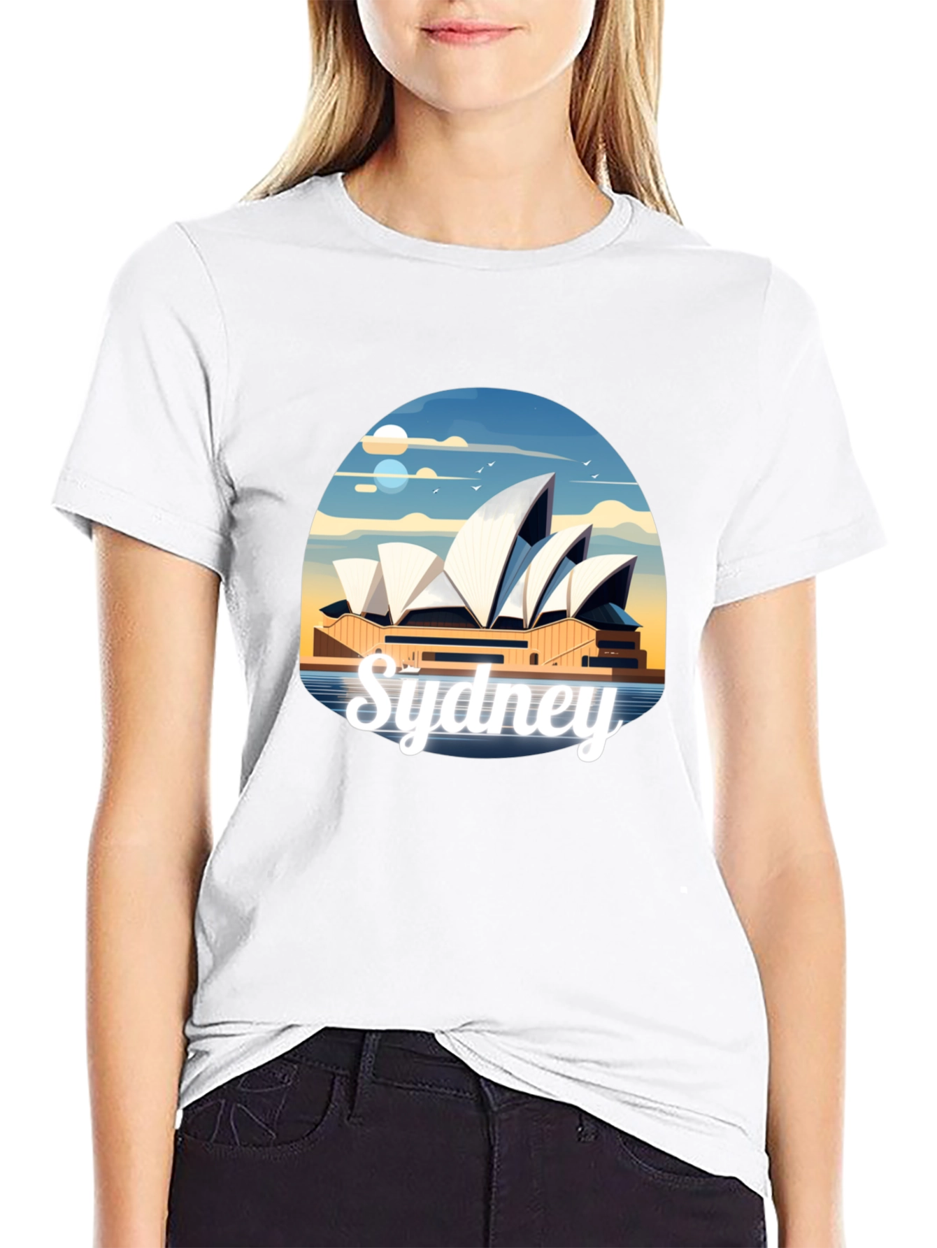 Sydney Opera House Graphic Tee - Black Cotton T-Shirt