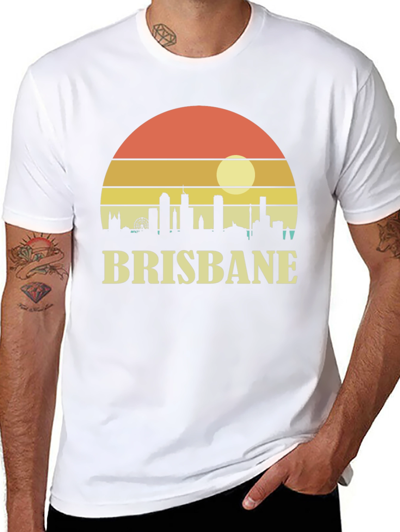 Brisbane Skyline Sunset Graphic Tee