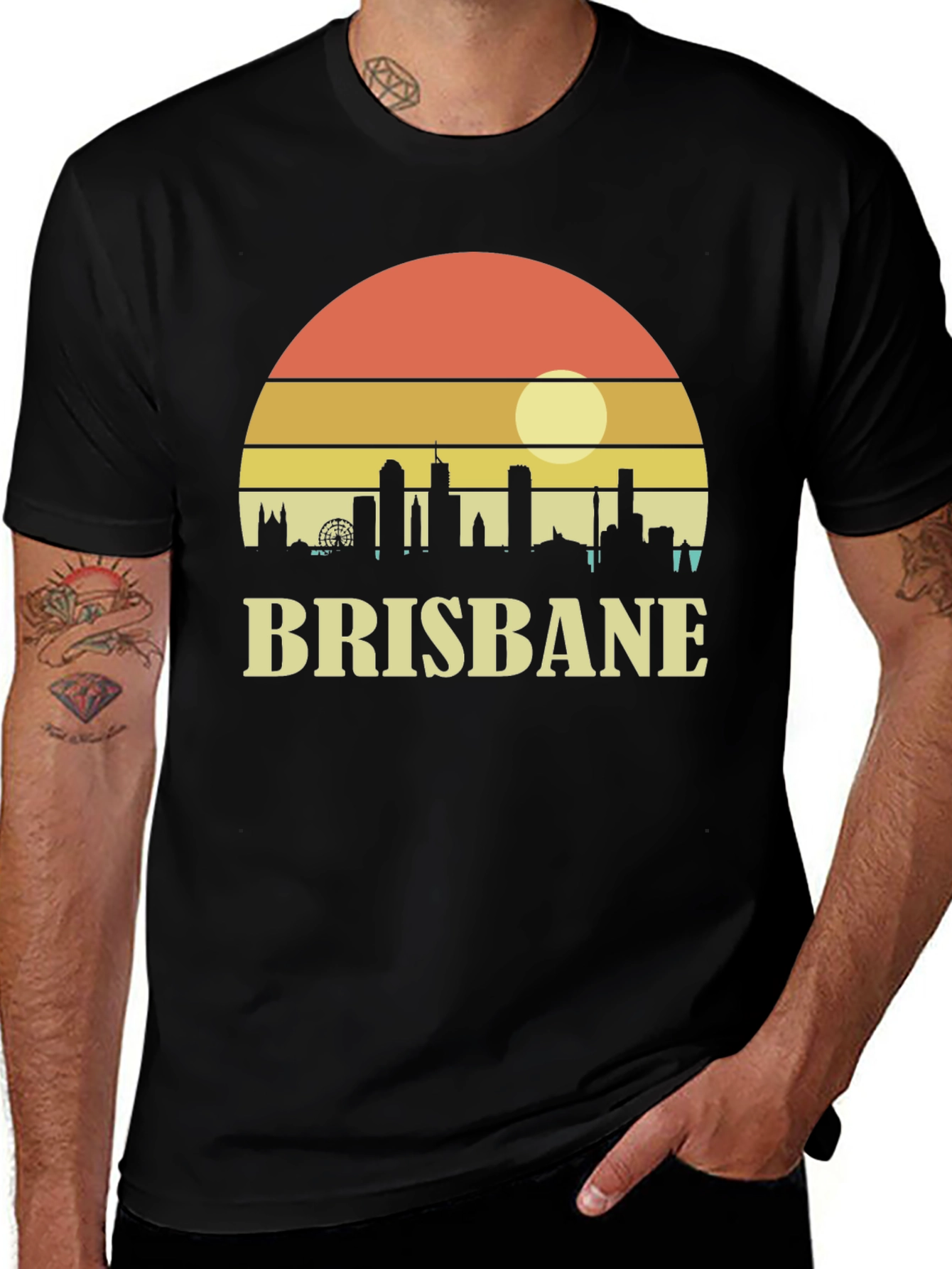 Brisbane Skyline Sunset Graphic Tee