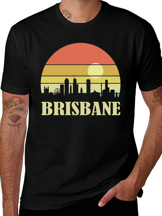 Brisbane Skyline Sunset Graphic Tee