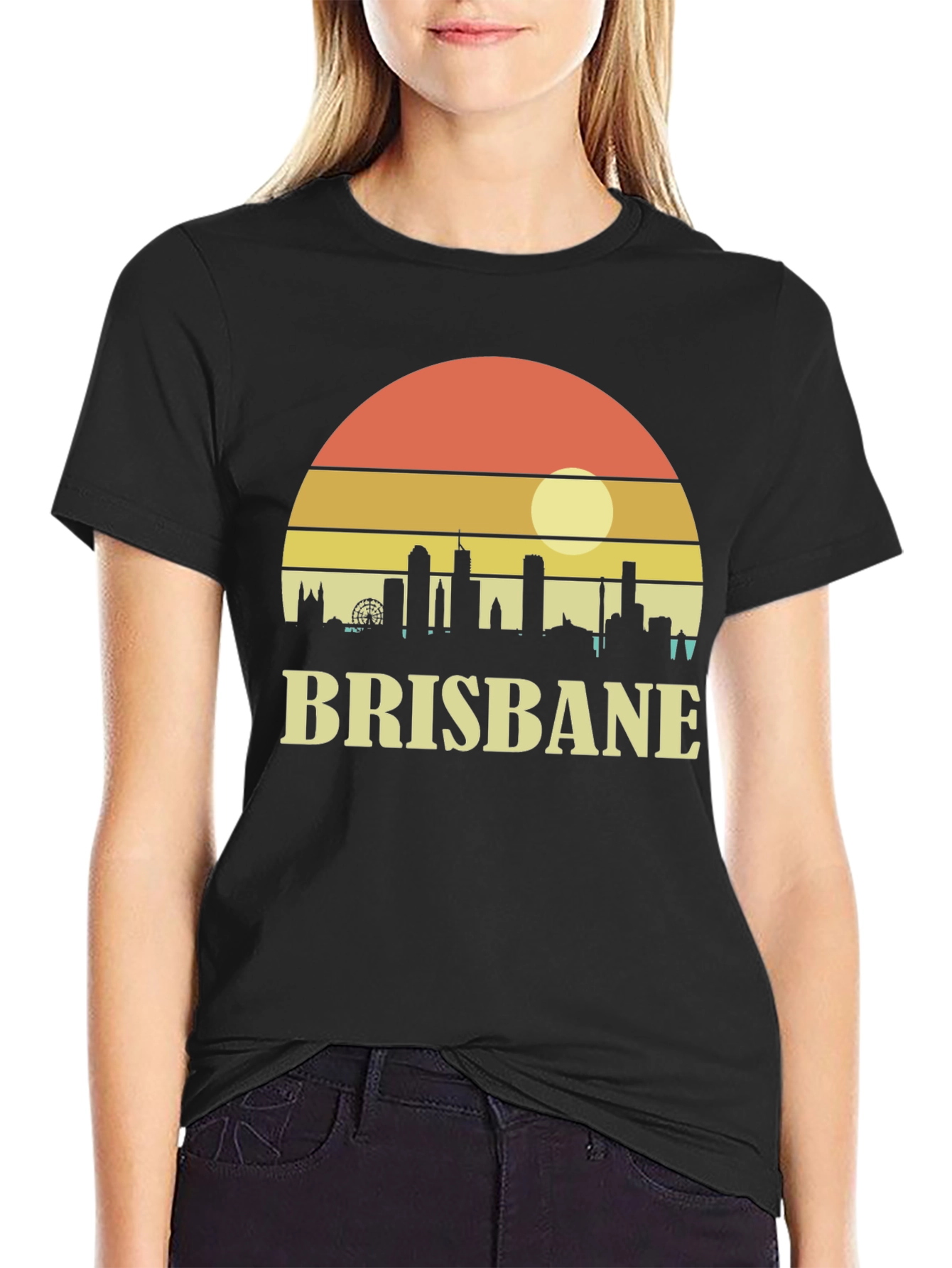 Brisbane Skyline Sunset Graphic Tee