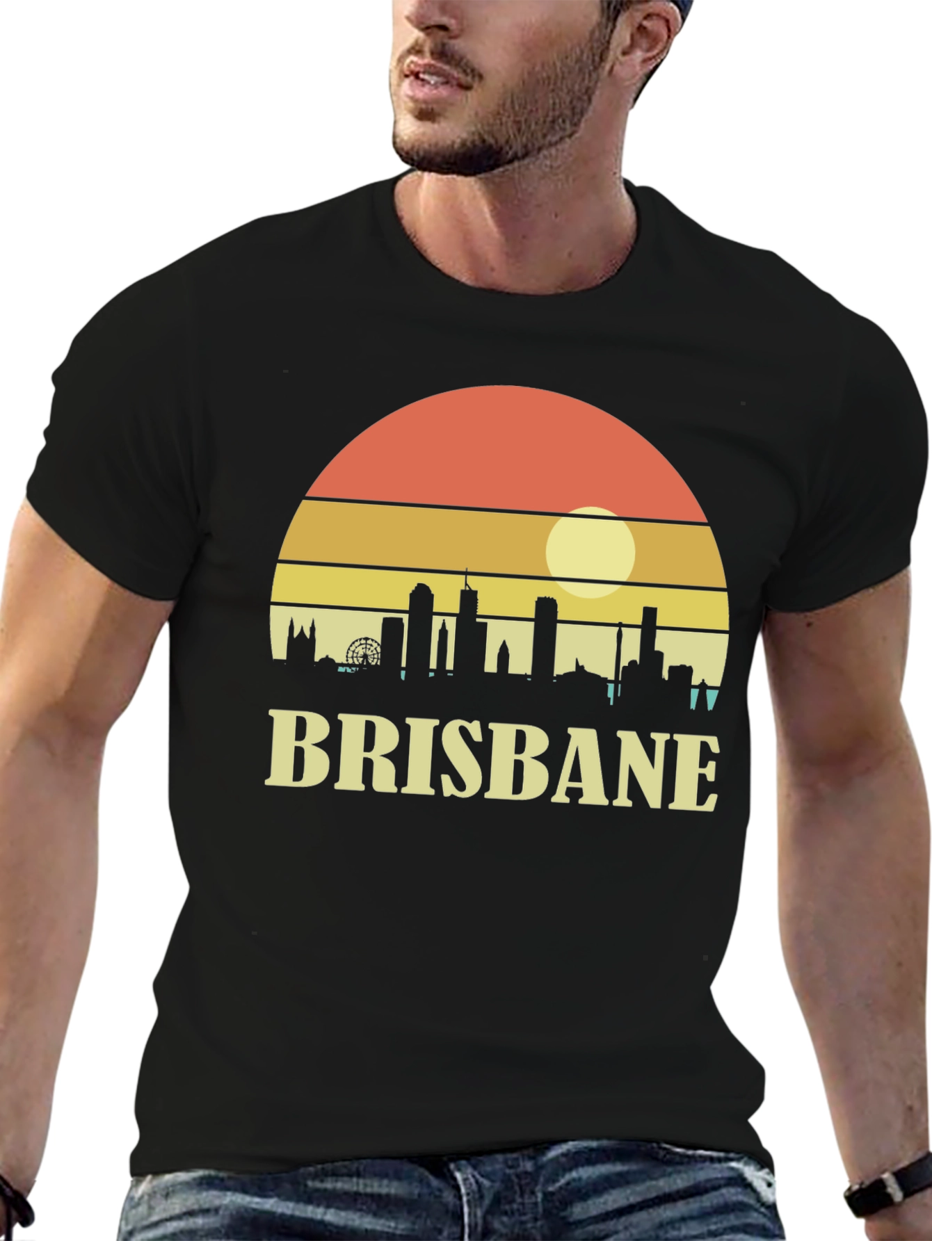 Brisbane Skyline Sunset Graphic Tee