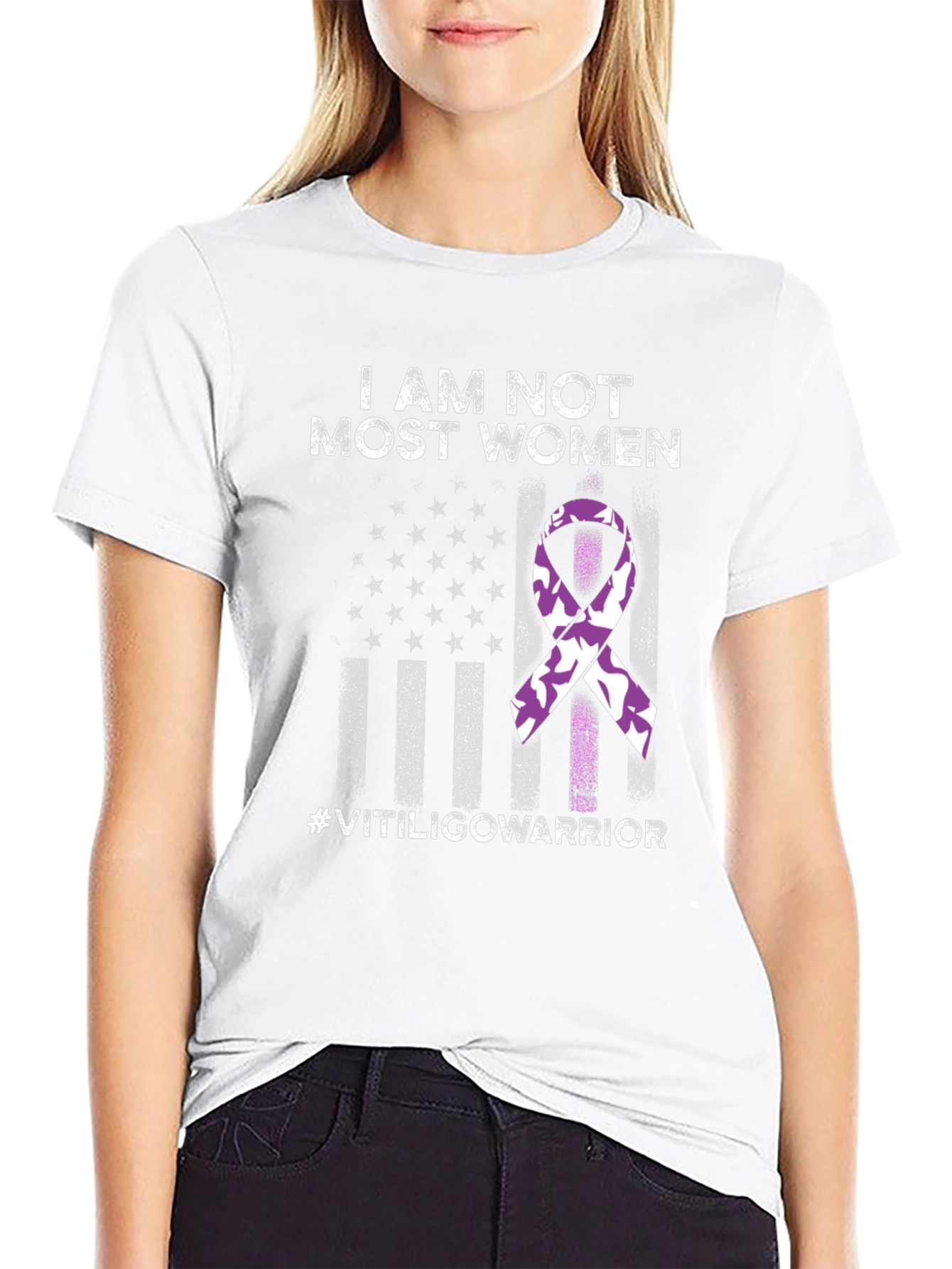 Vitiligo Warrior T-Shirt - Awareness Ribbon Design