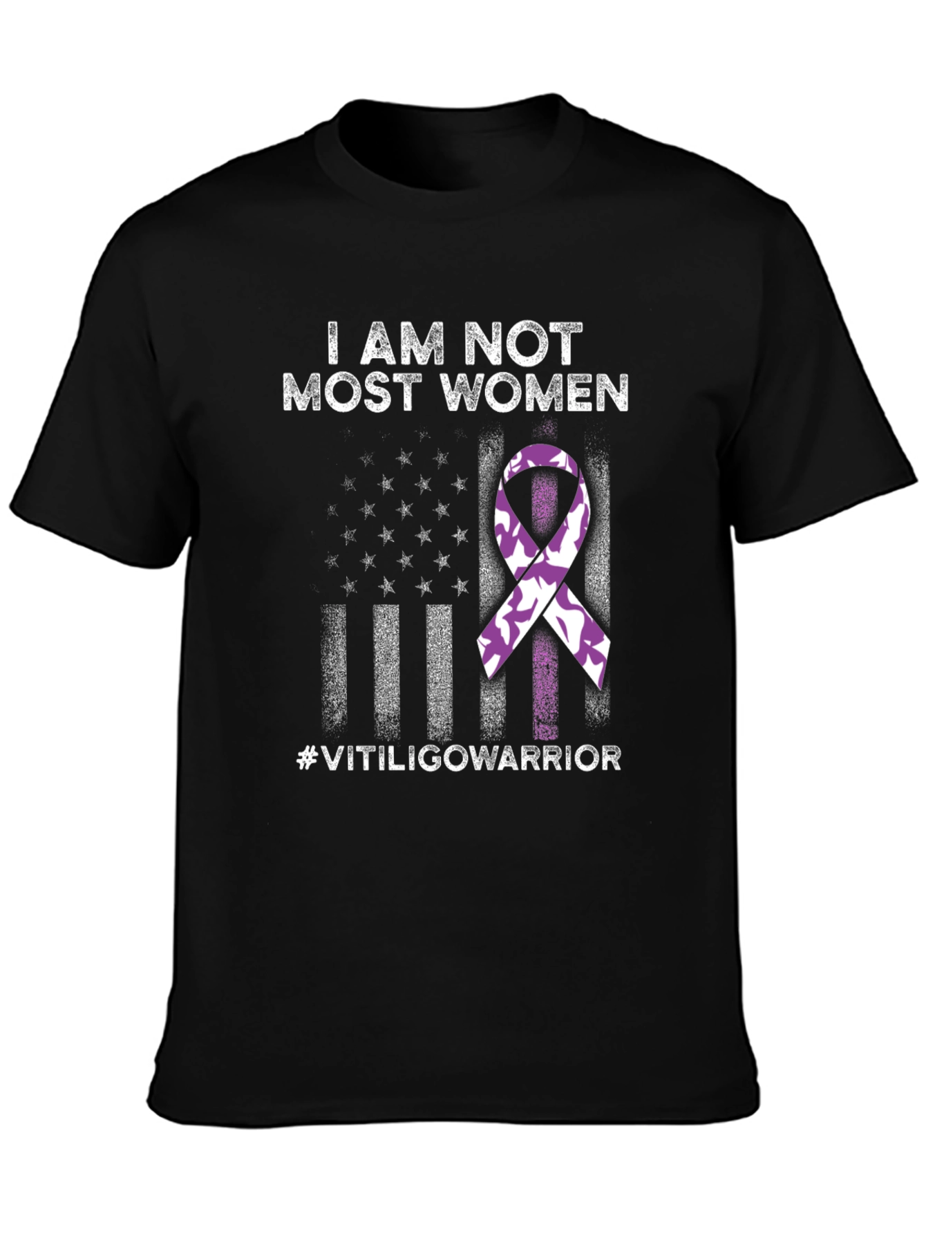 Vitiligo Warrior T-Shirt - Awareness Ribbon Design