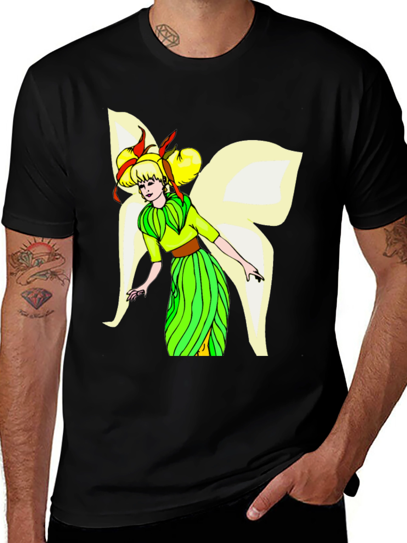 Fairy Graphic Black T-Shirt