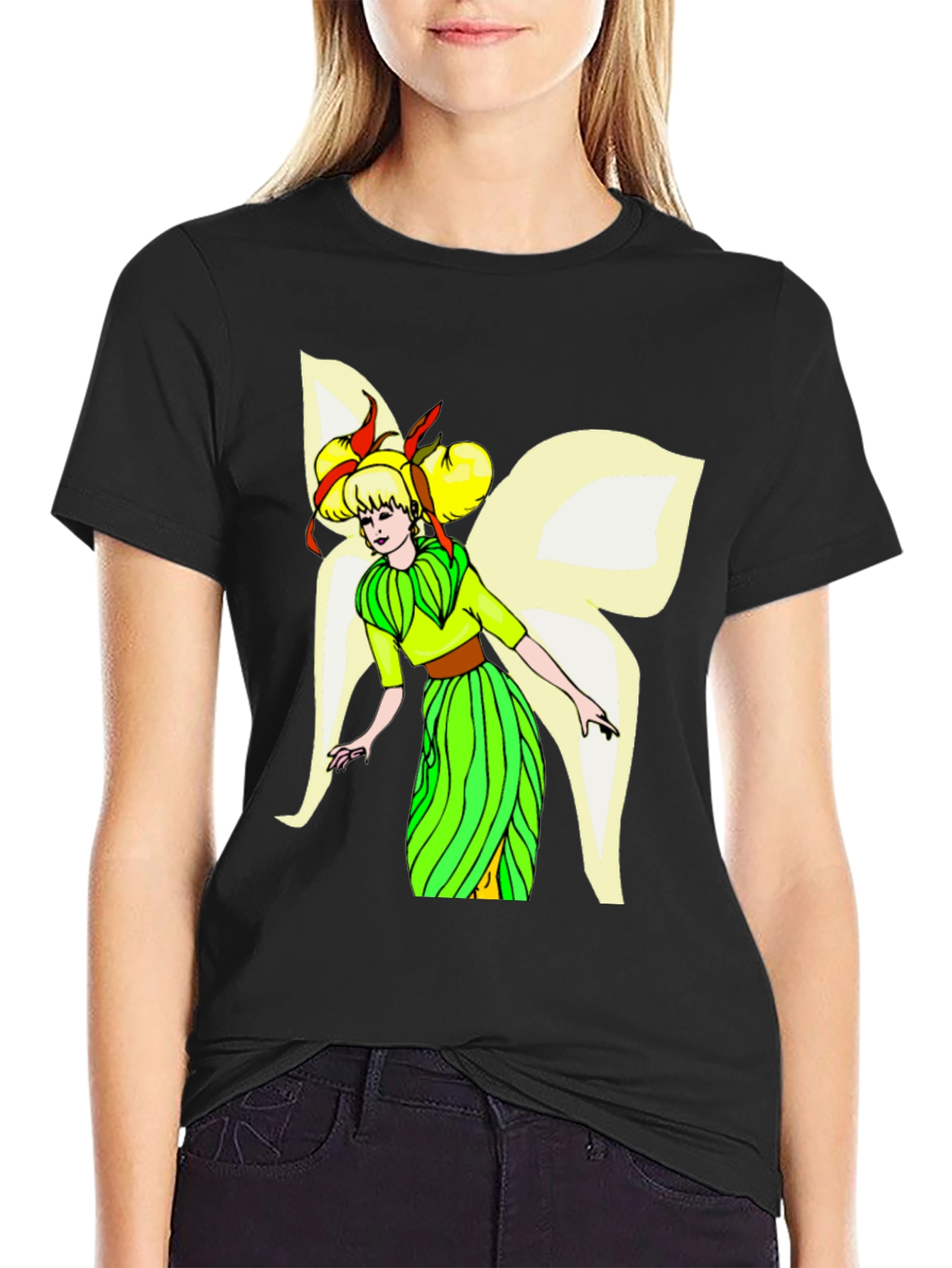 Fairy Graphic Black T-Shirt