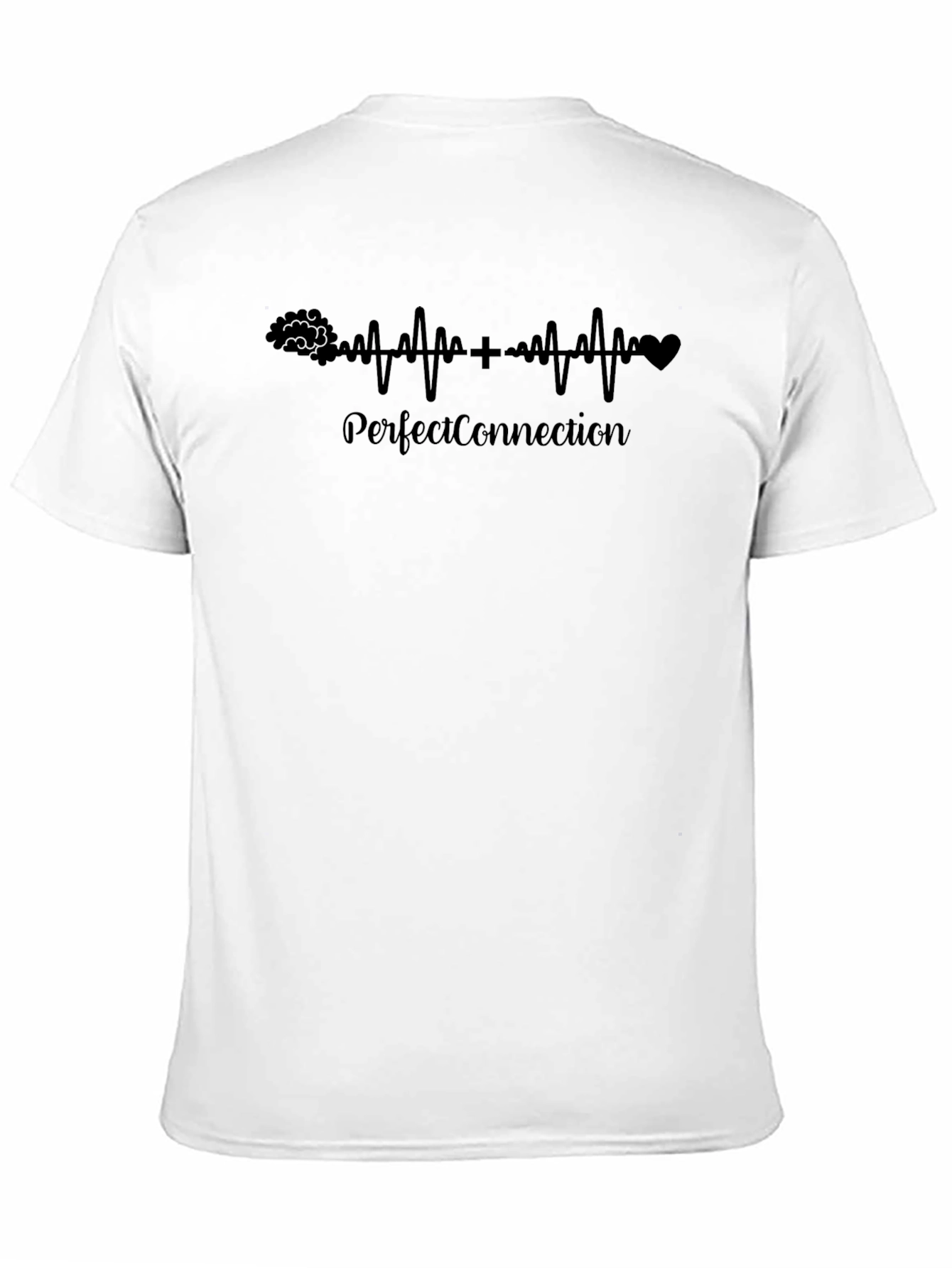 Perfect Connection Graphic Tee - Brain Heart Pulse