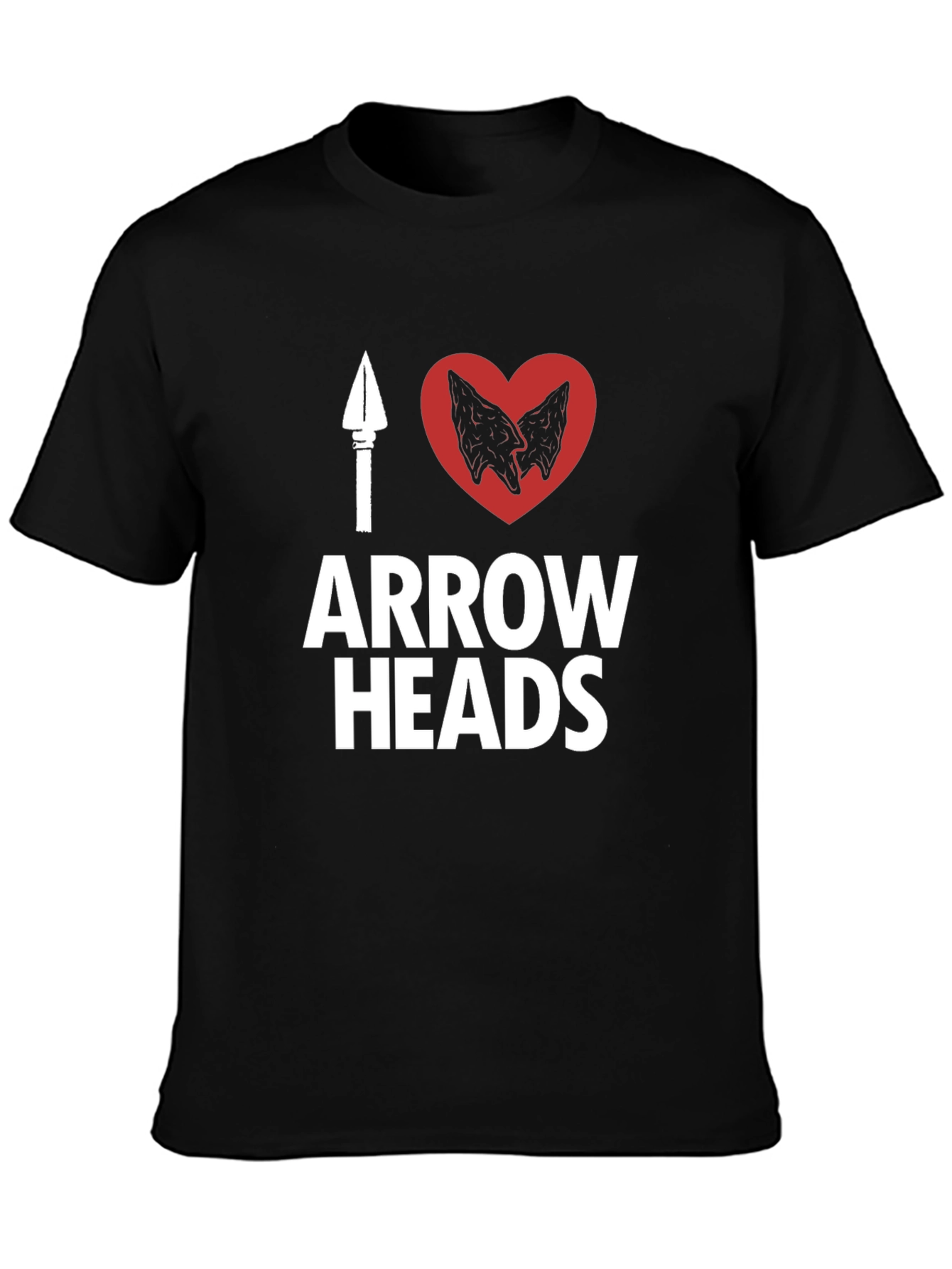 I Heart Arrowheads T-Shirt - Black Casual Wear