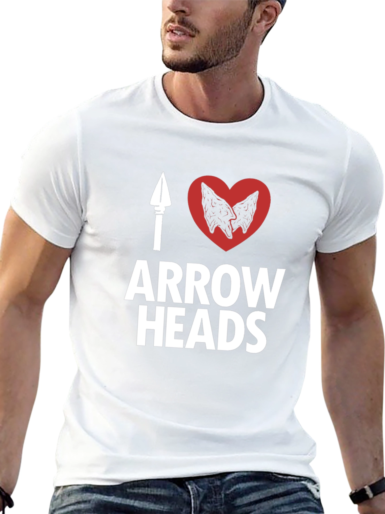 I Heart Arrowheads T-Shirt - Black Casual Wear