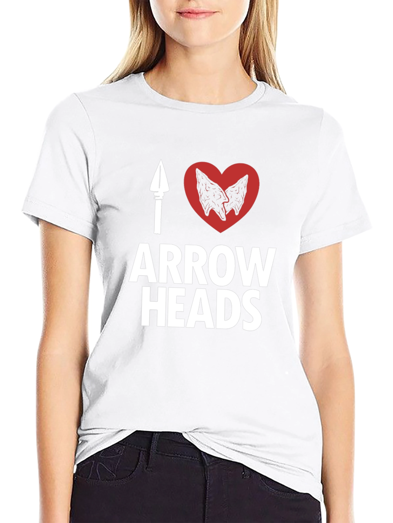 I Heart Arrowheads T-Shirt - Black Casual Wear