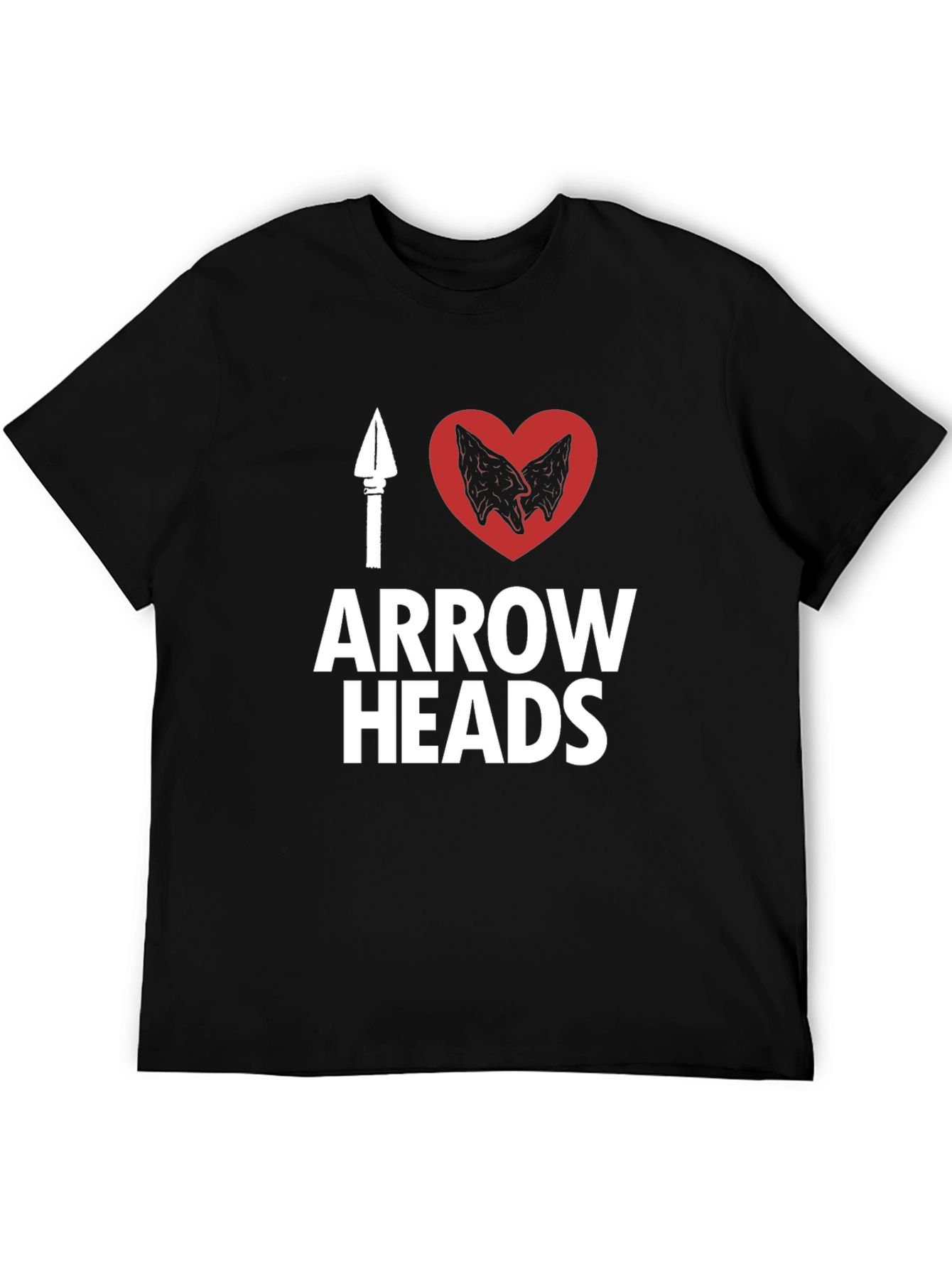 I Heart Arrowheads T-Shirt - Black Casual Wear