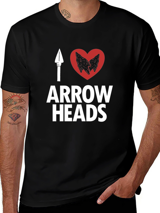 I Heart Arrowheads T-Shirt - Black Casual Wear