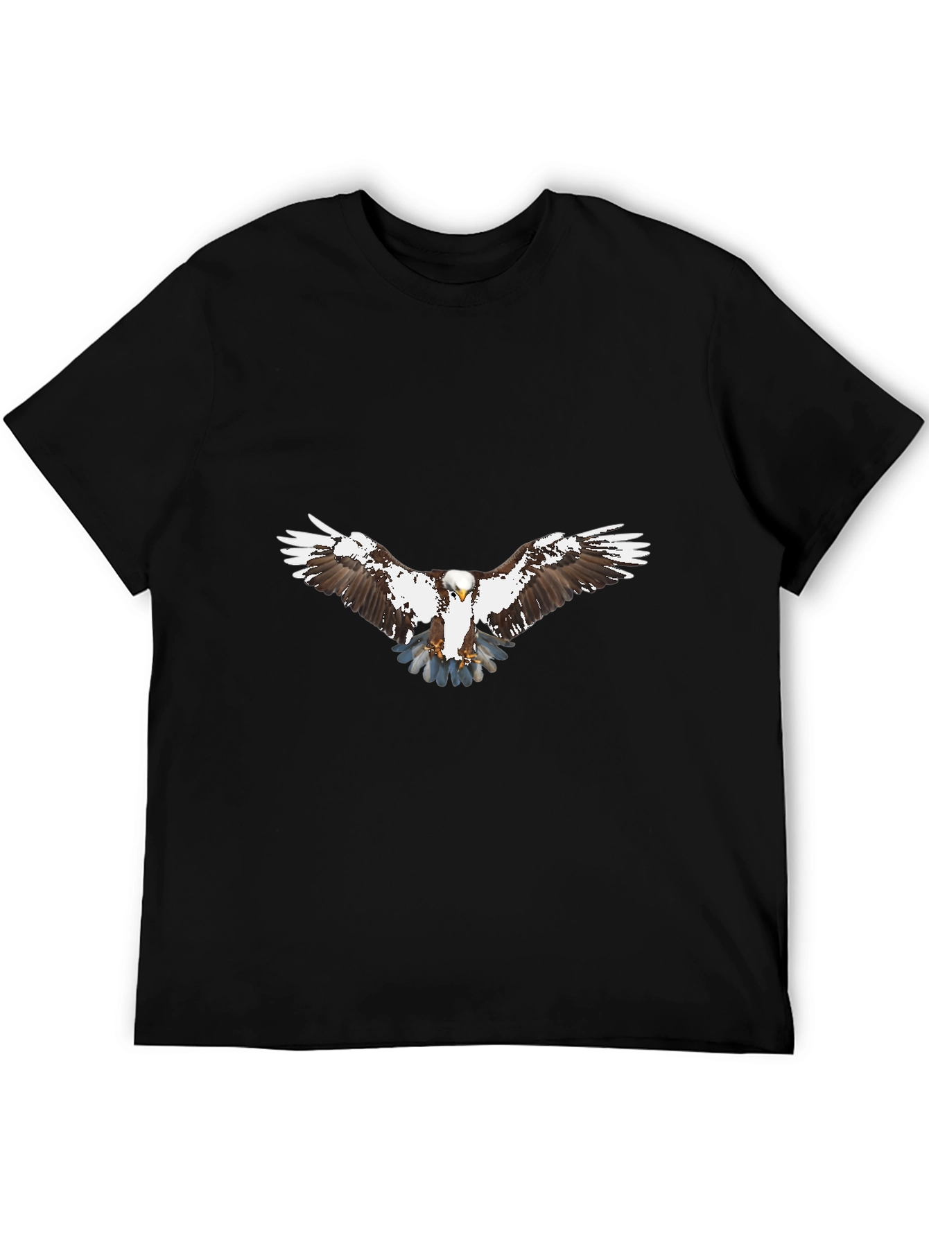 Eagle Graphic Tee - Mens Black Cotton T-Shirt