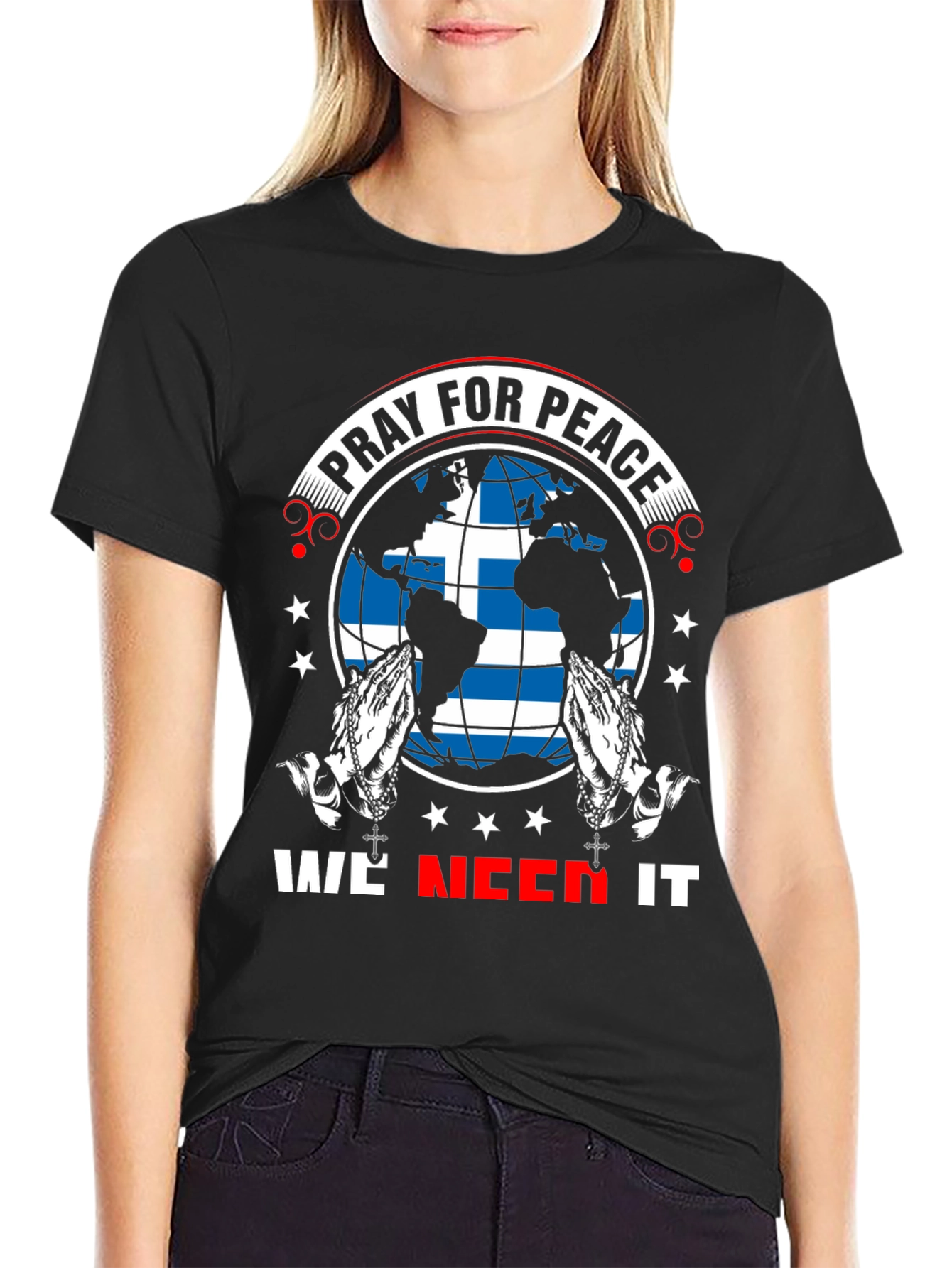 Pray For Peace Graphic T-Shirt