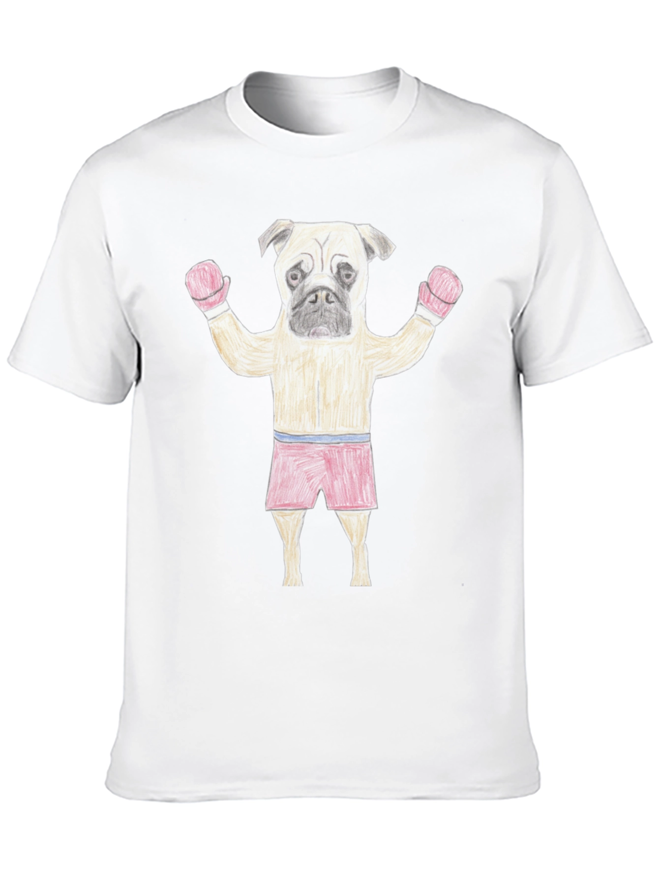 Pug Boxer Black T-Shirt - Funny Animal Tee