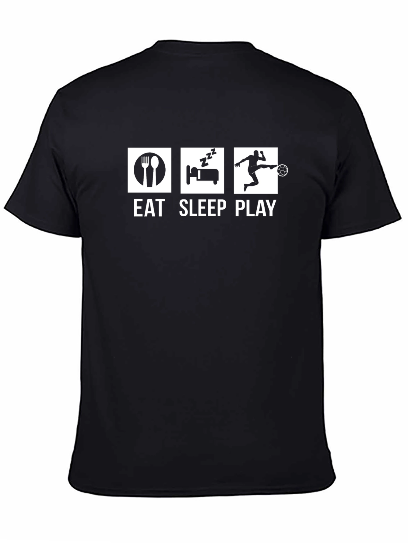 Eat Sleep Play Graphic Tee - Soccer Fan Edition