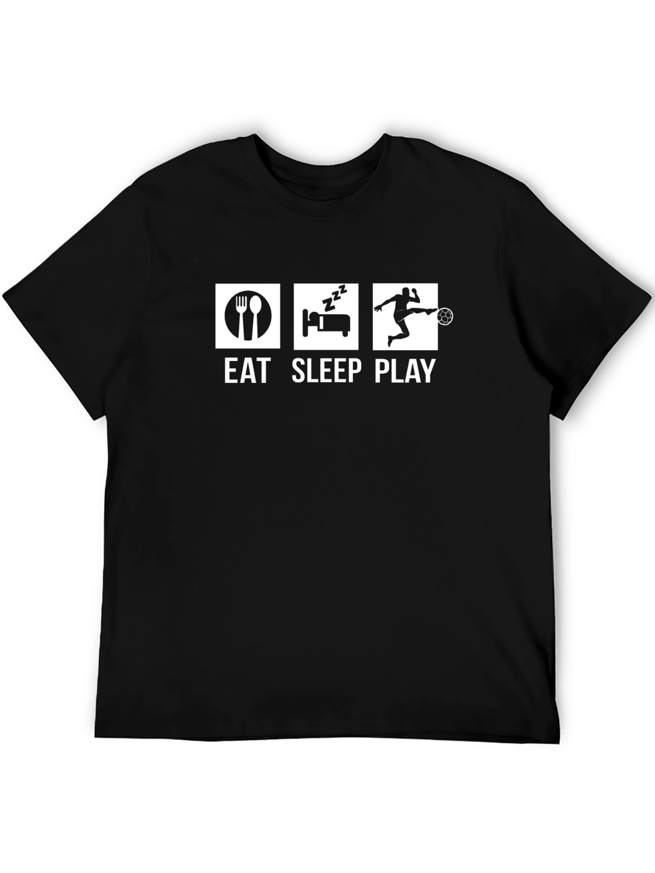 Eat Sleep Play Graphic Tee - Soccer Fan Edition