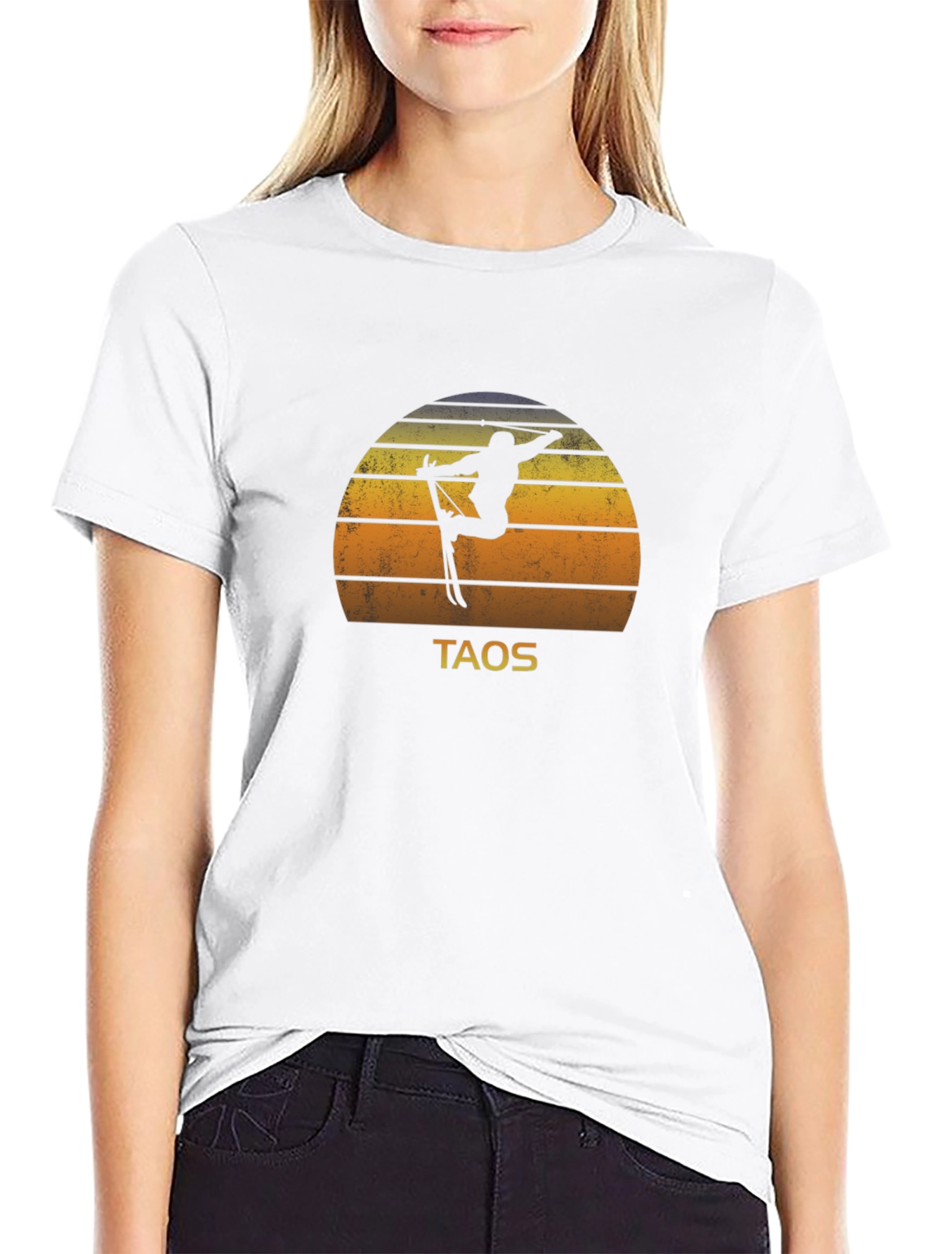 Taos Ski Retro Sunset Graphic Tee