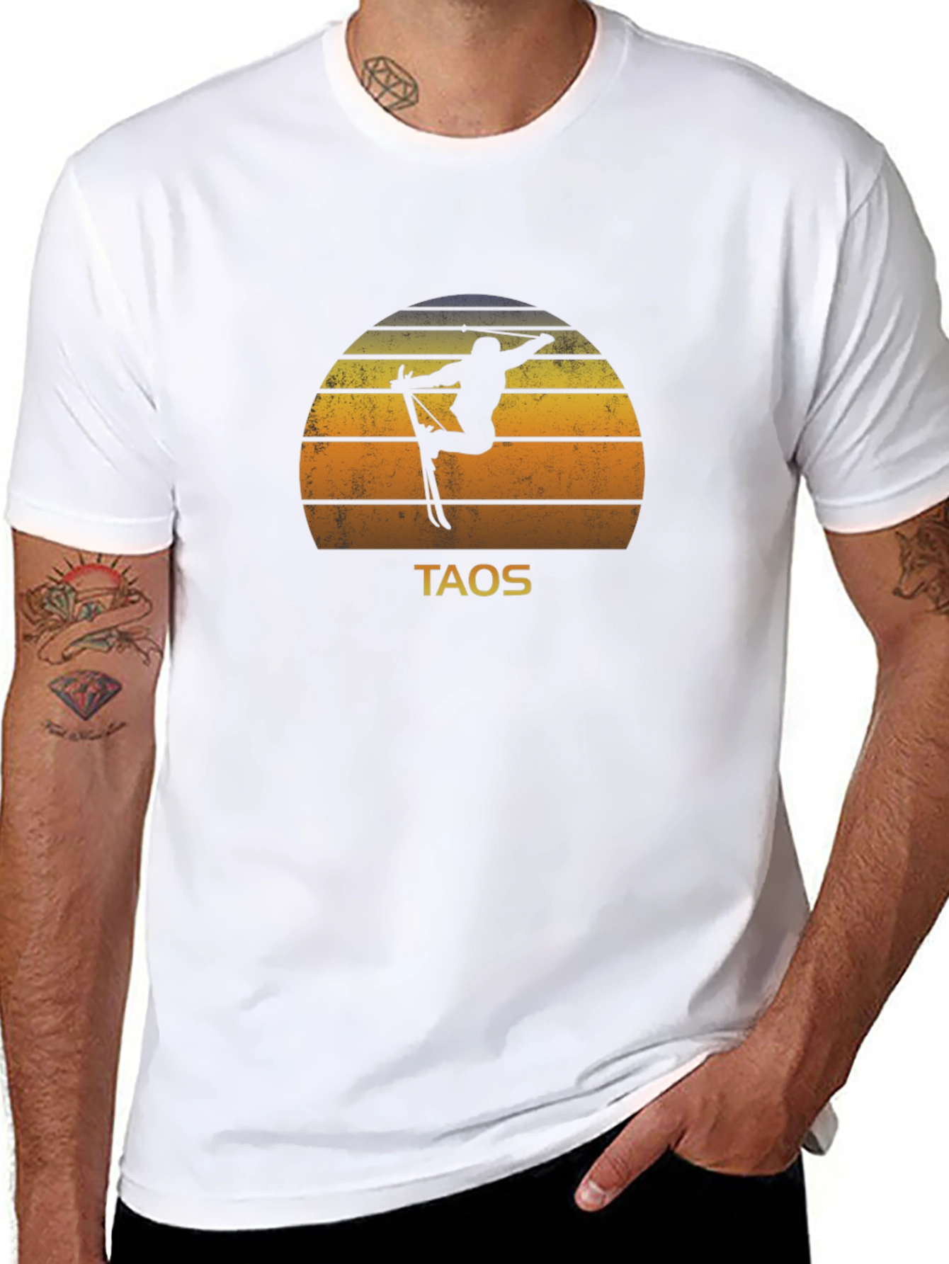 Taos Ski Retro Sunset Graphic Tee