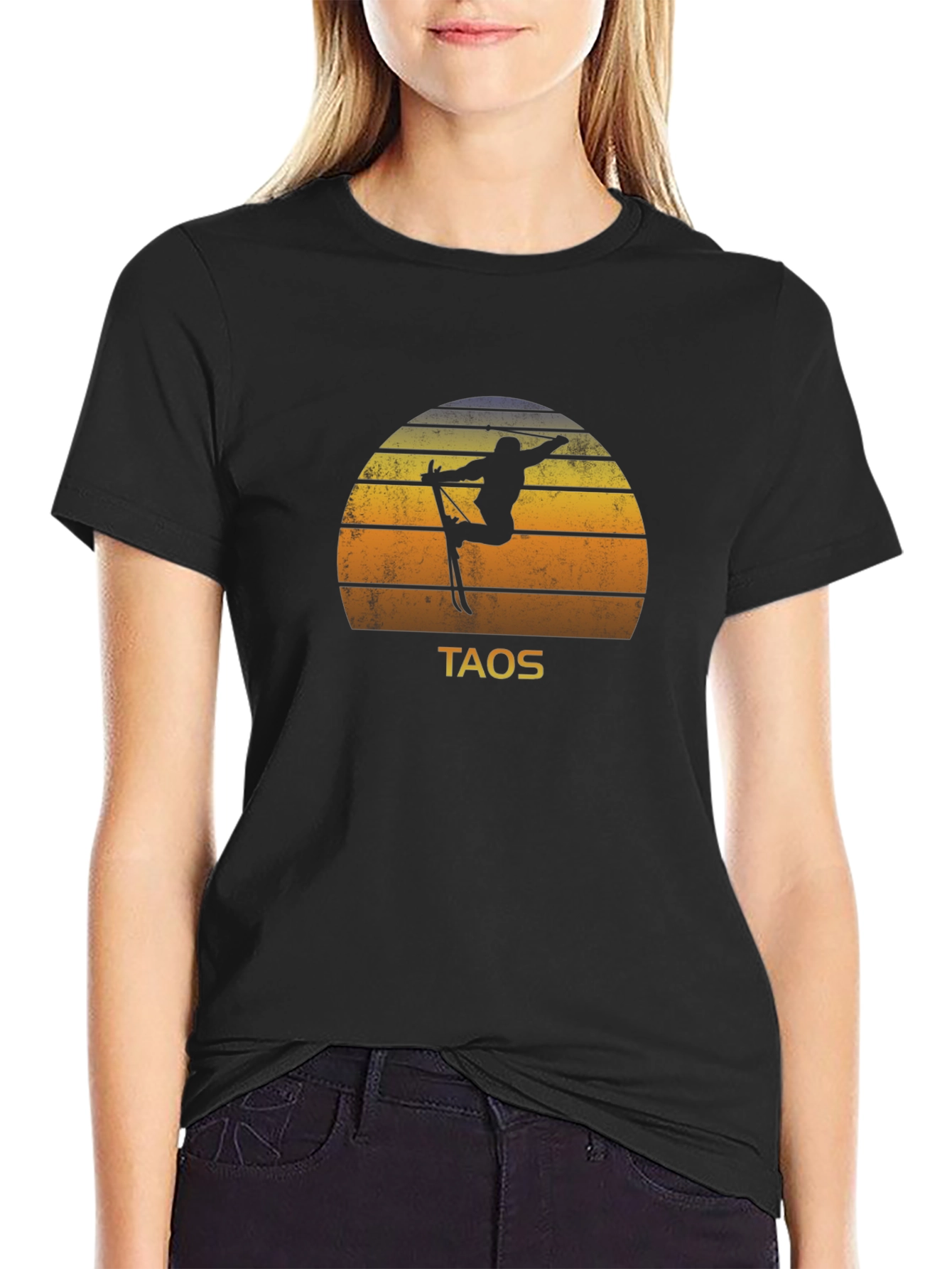Taos Ski Retro Sunset Graphic Tee