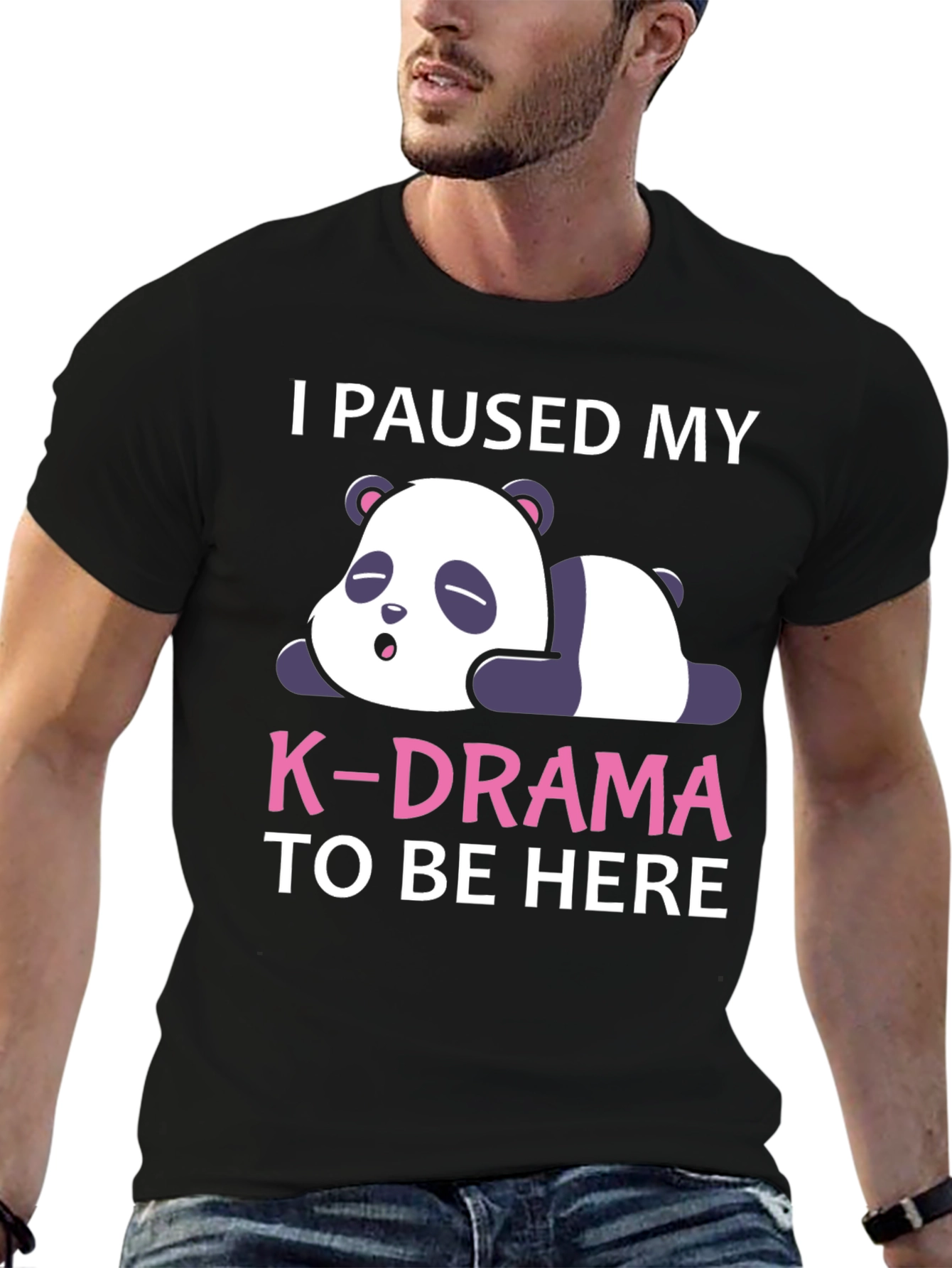 I Paused My K-Drama Panda T-Shirt