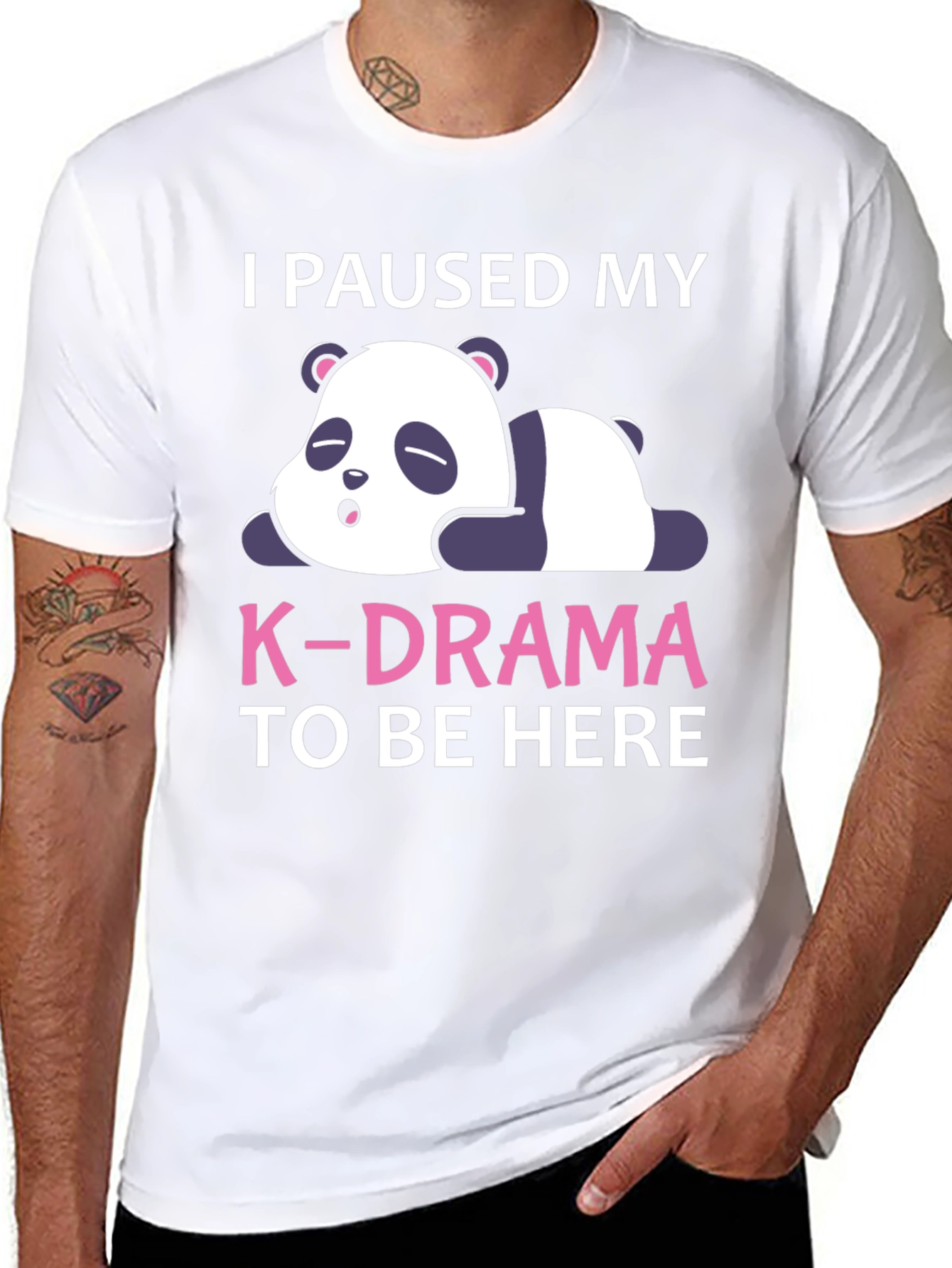 I Paused My K-Drama Panda T-Shirt