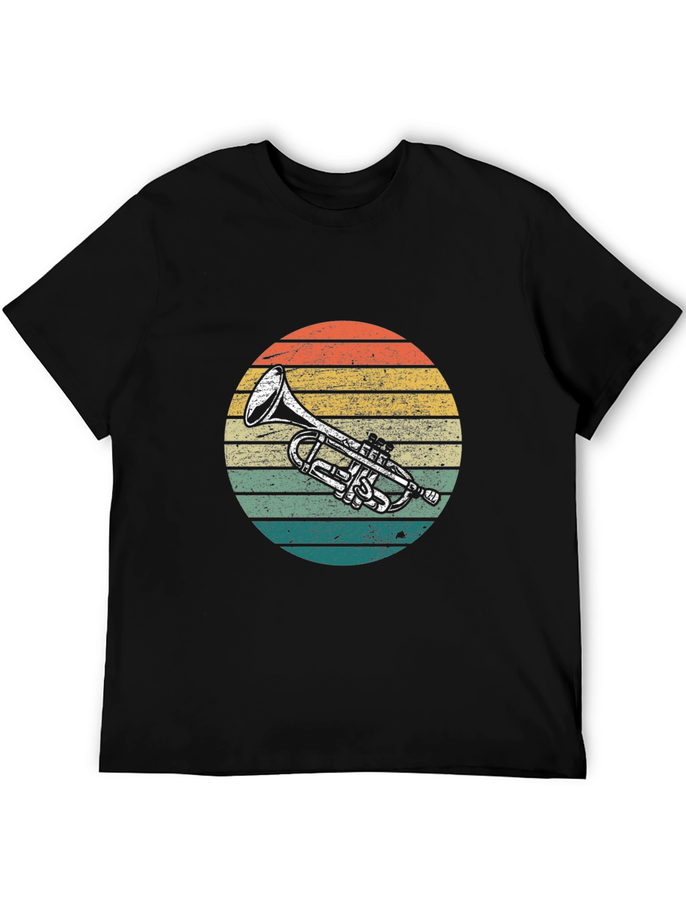 Retro Trumpet Sunset Graphic Tee