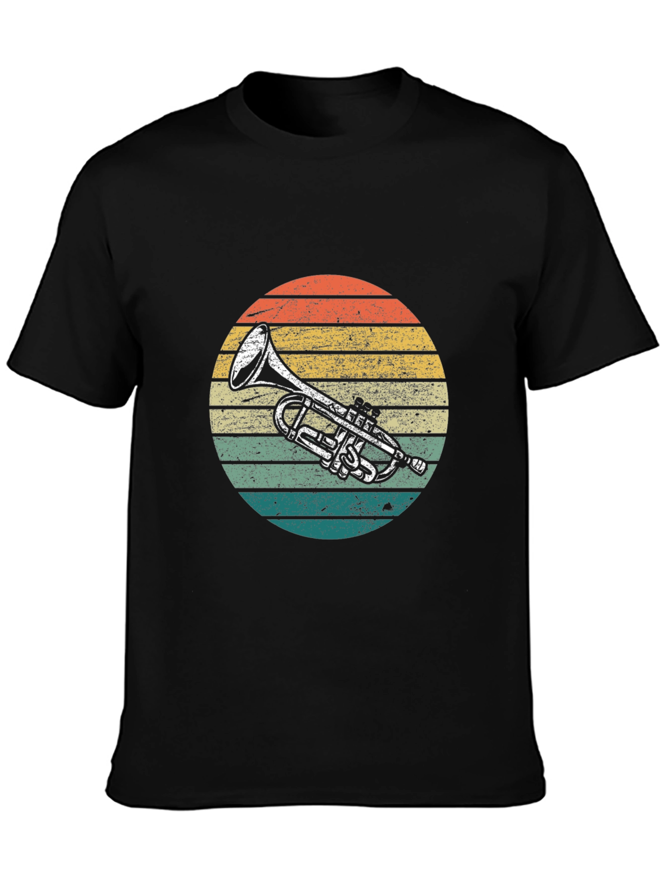 Retro Trumpet Sunset Graphic Tee