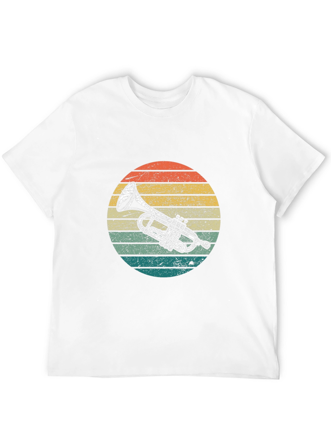 Retro Trumpet Sunset Graphic Tee