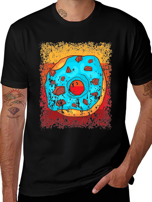 Donut Graphic T-Shirt - Novelty Food Tee
