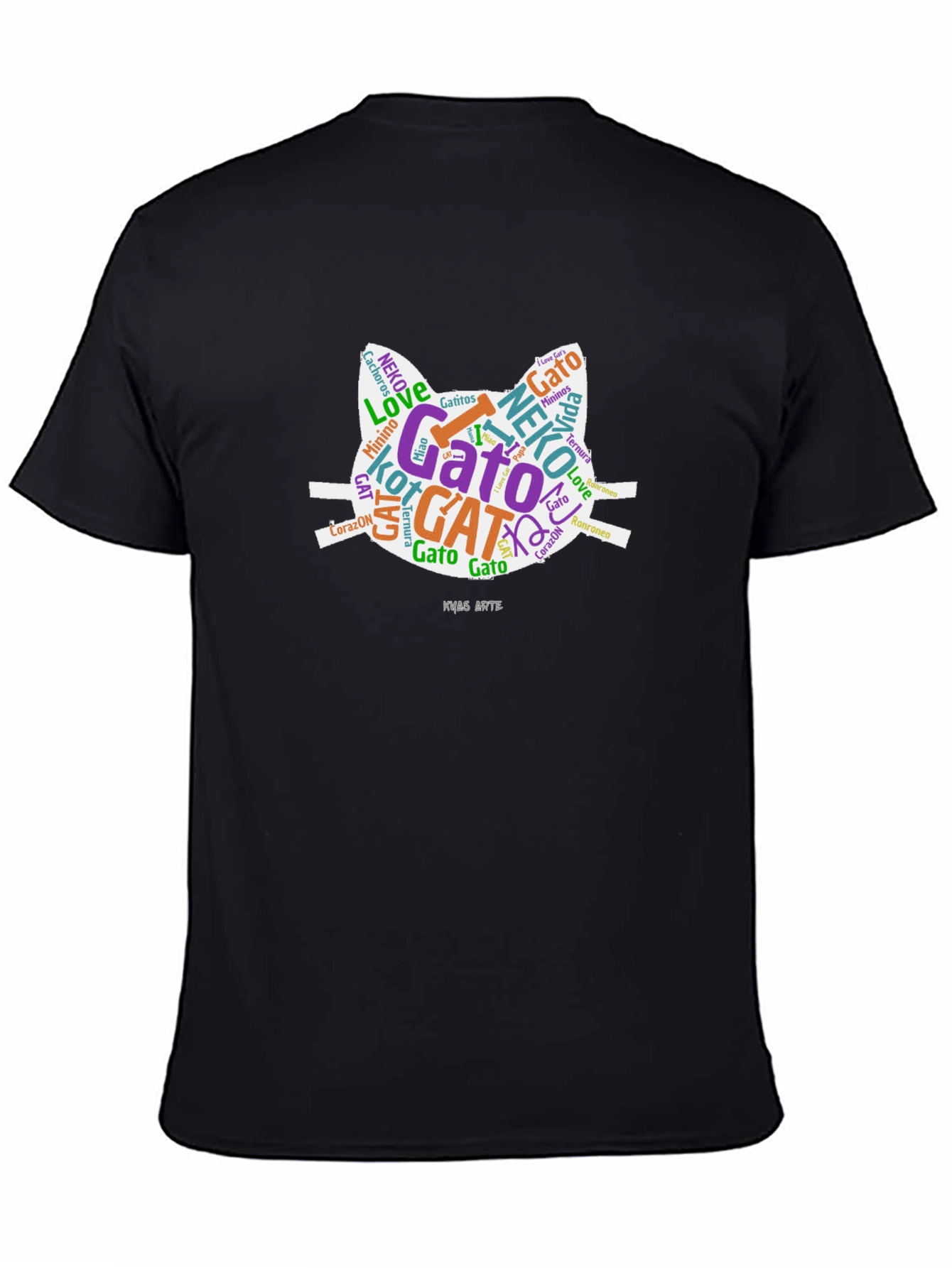 Cat Word Art T-Shirt - Stylish Graphic Tee