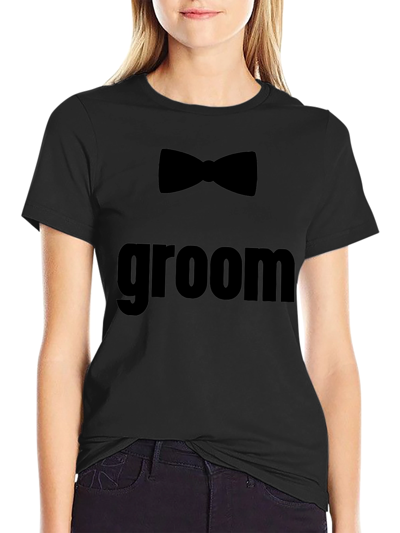 Groom Bow Tie T-Shirt - Wedding Party Tee