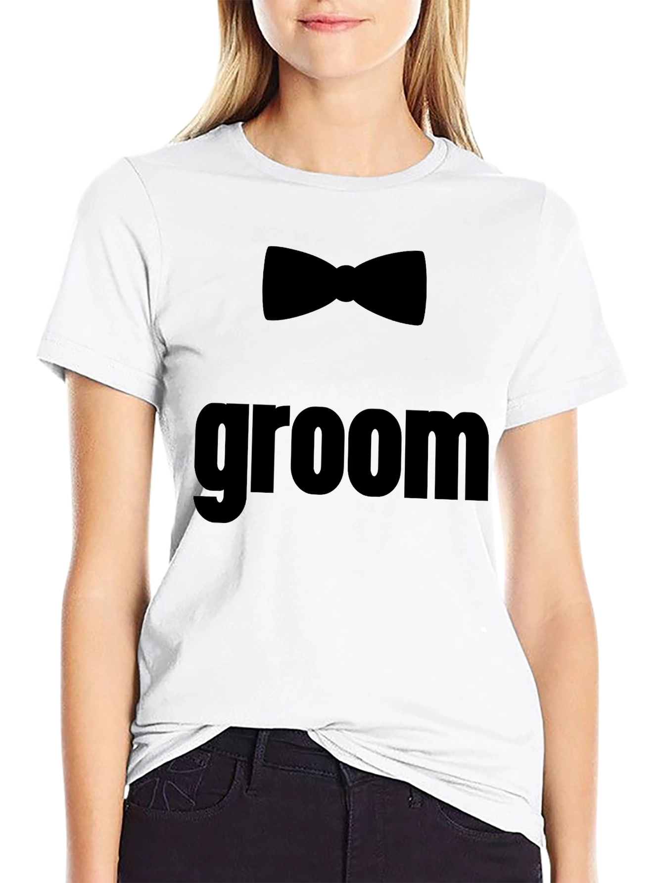 Groom Bow Tie T-Shirt - Wedding Party Tee