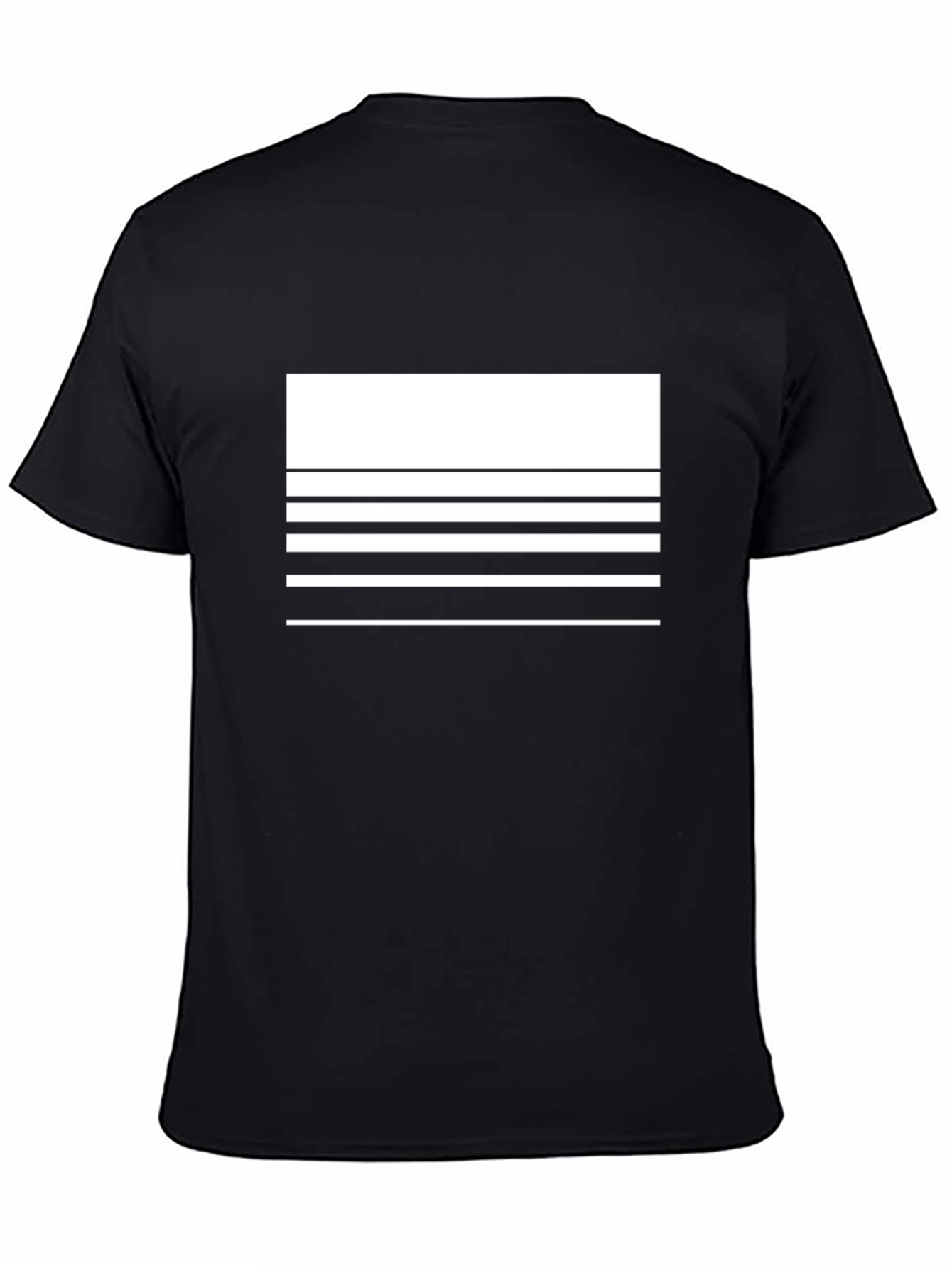 Modern Stripe Graphic T-Shirt - Black