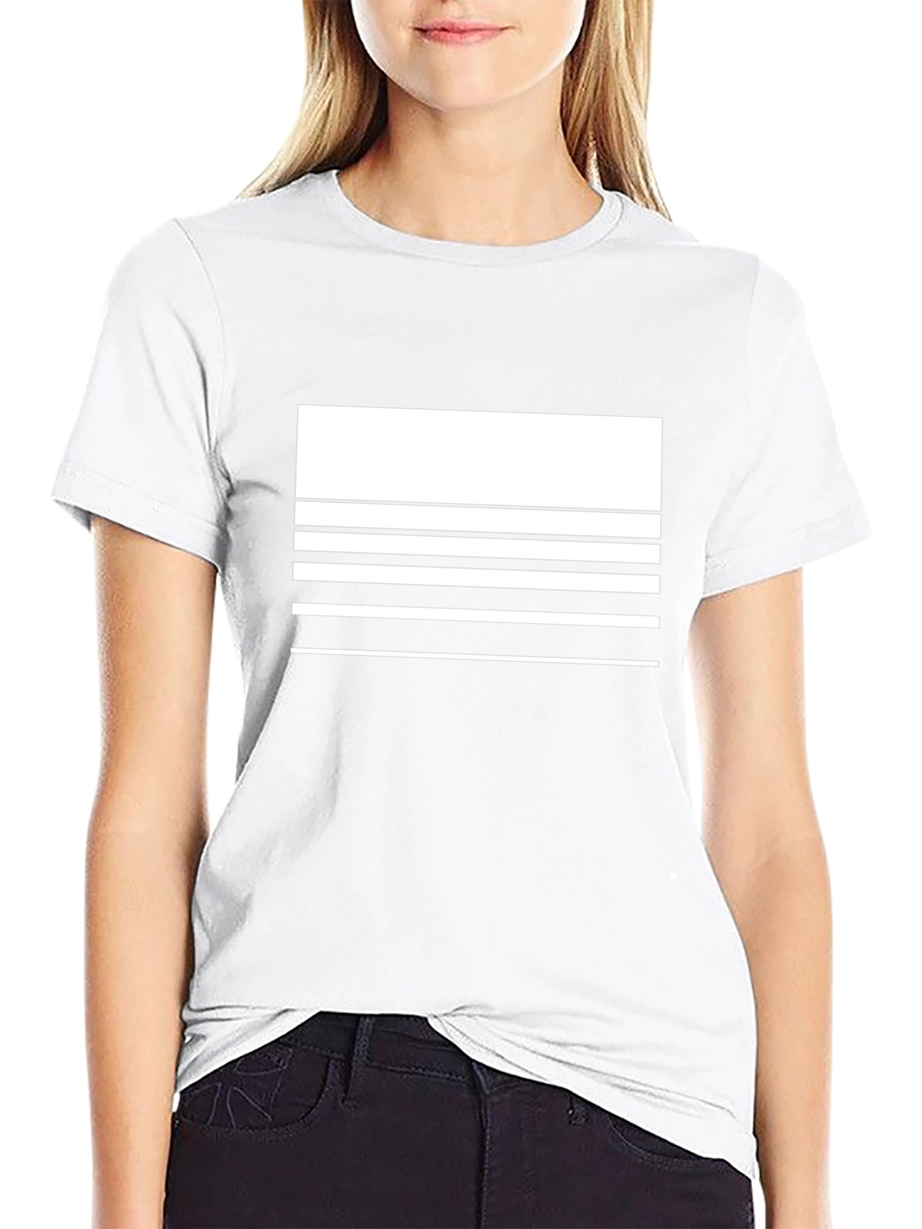 Modern Stripe Graphic T-Shirt - Black