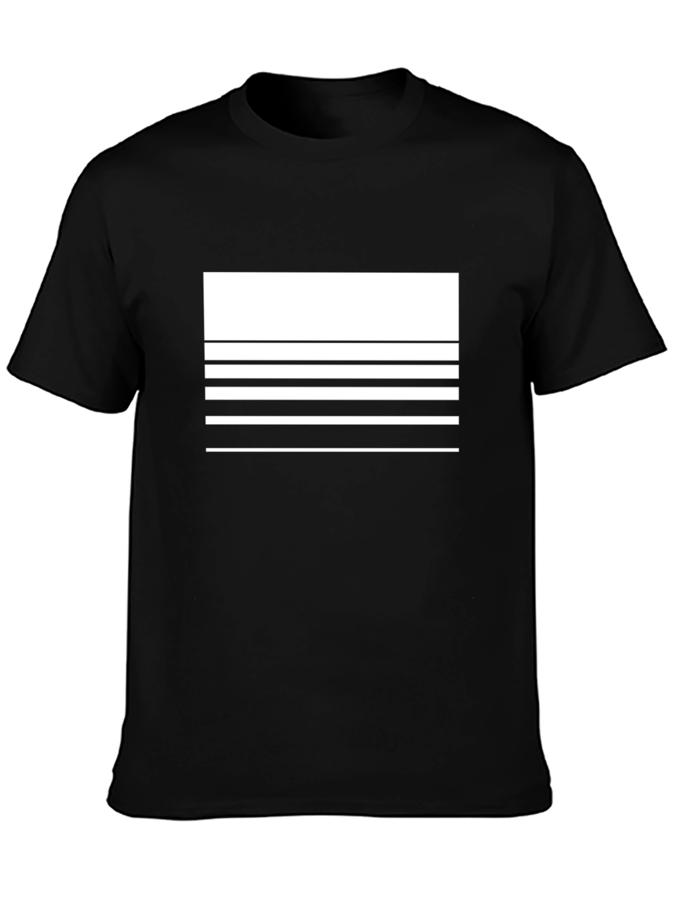 Modern Stripe Graphic T-Shirt - Black