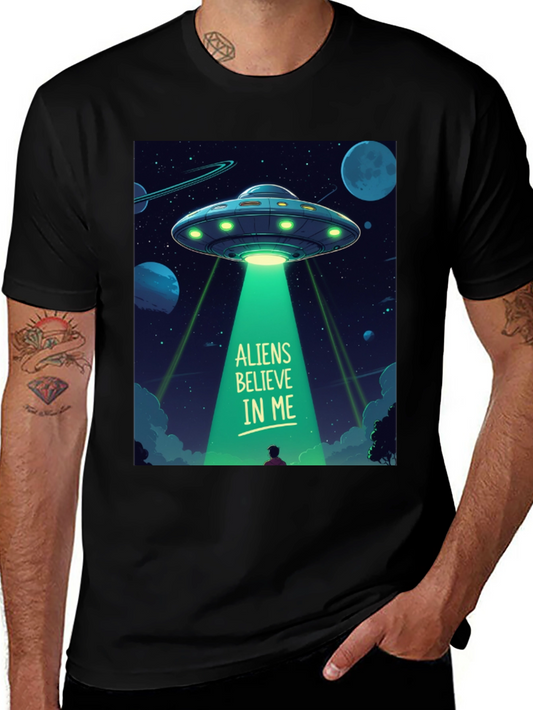Aliens Believe In Me Graphic T-Shirt