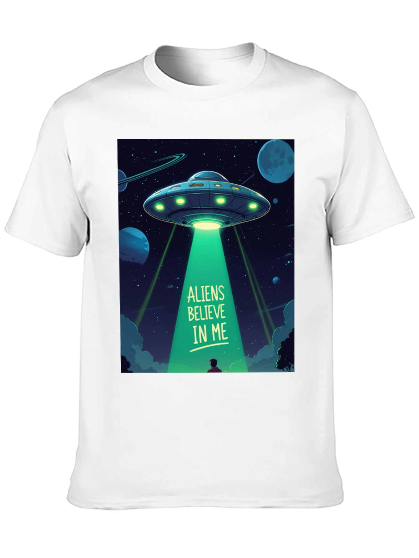 Aliens Believe In Me Graphic T-Shirt