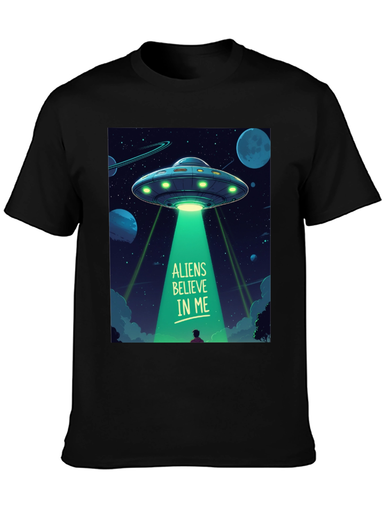 Aliens Believe In Me Graphic T-Shirt
