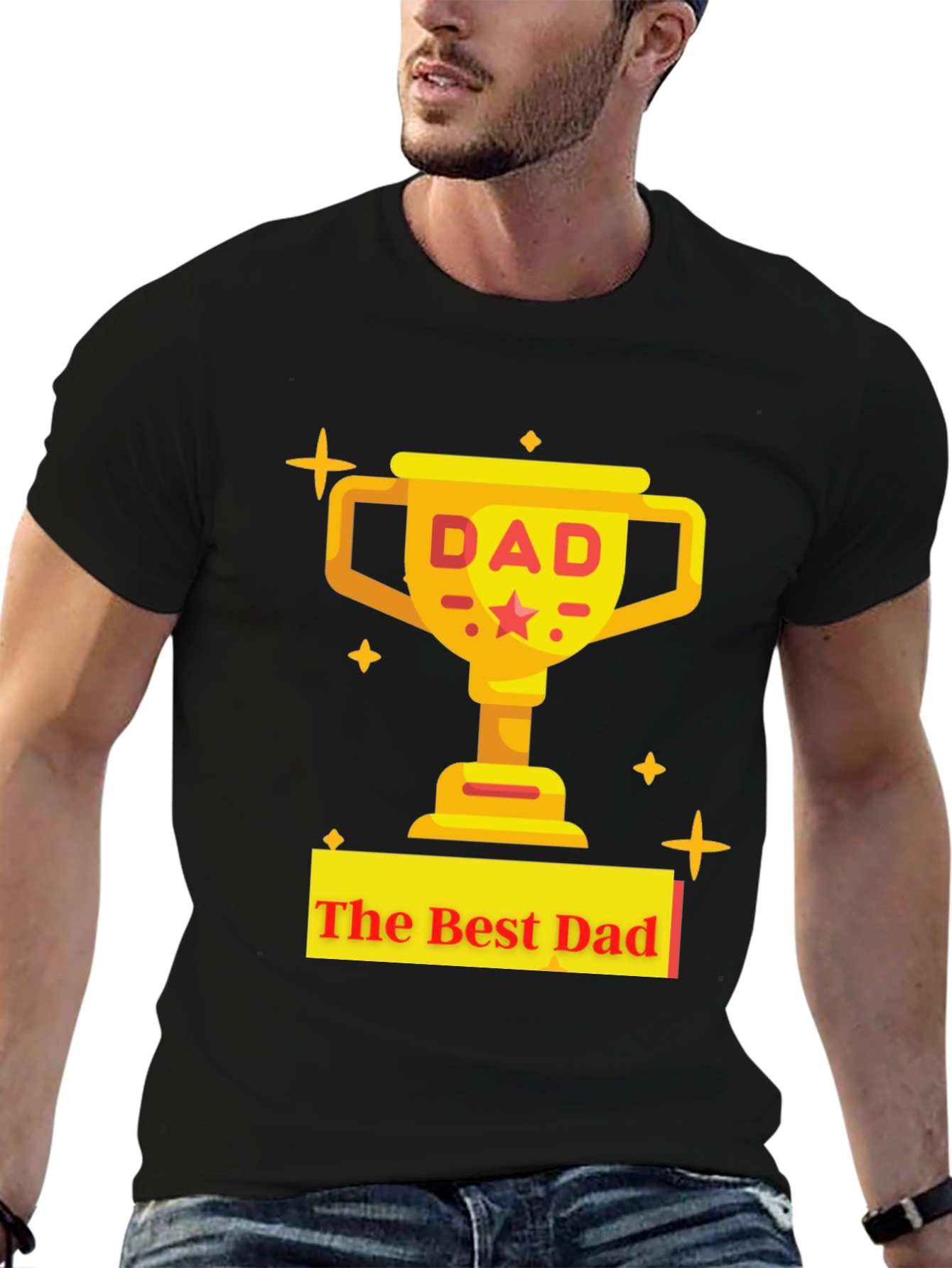 Best Dad Trophy Graphic T-Shirt