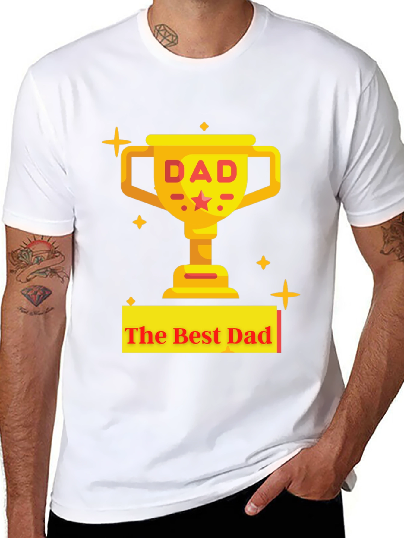 Best Dad Trophy Graphic T-Shirt