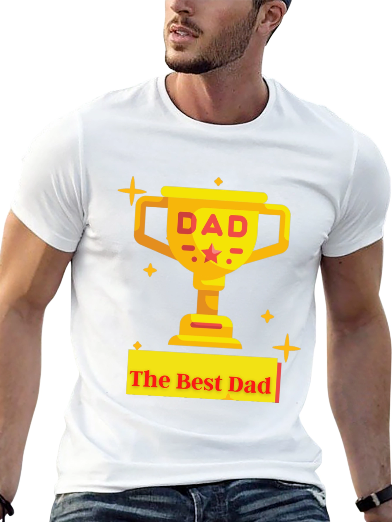 Best Dad Trophy Graphic T-Shirt