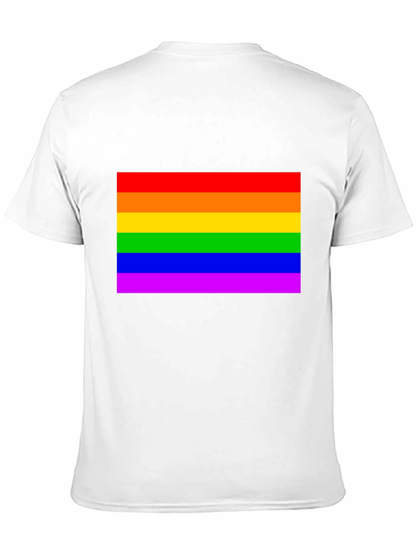 Pride Flag Graphic Tee - Black